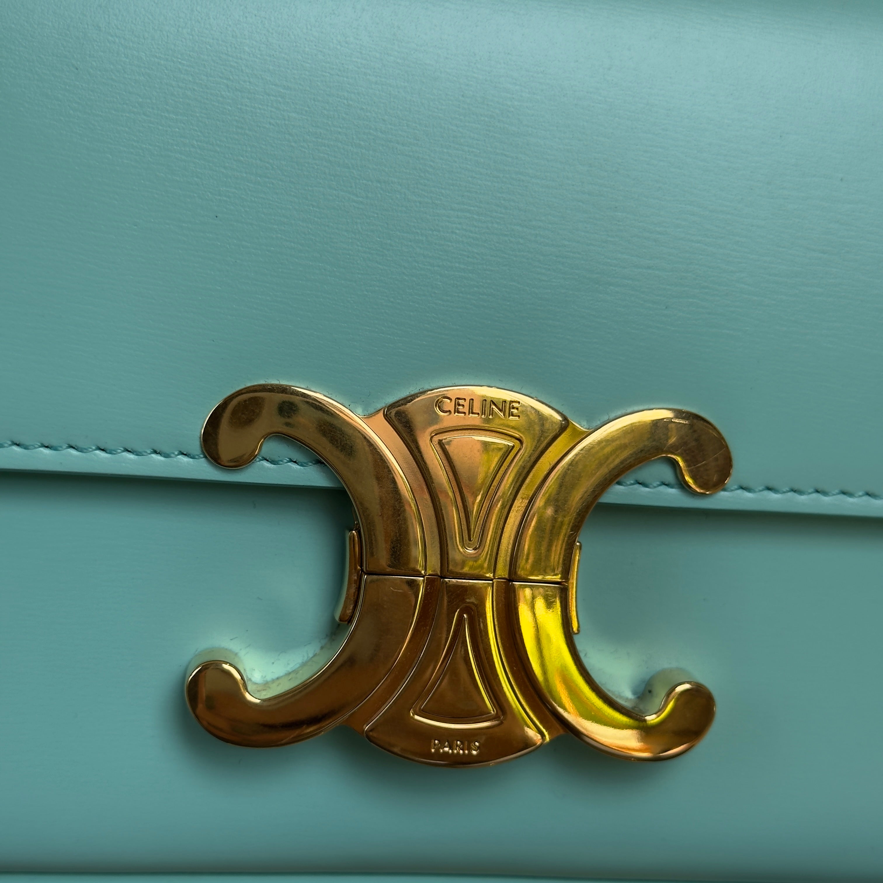 Celine Shoulder Bag Claude in Turquoise -  Replica Handbags 