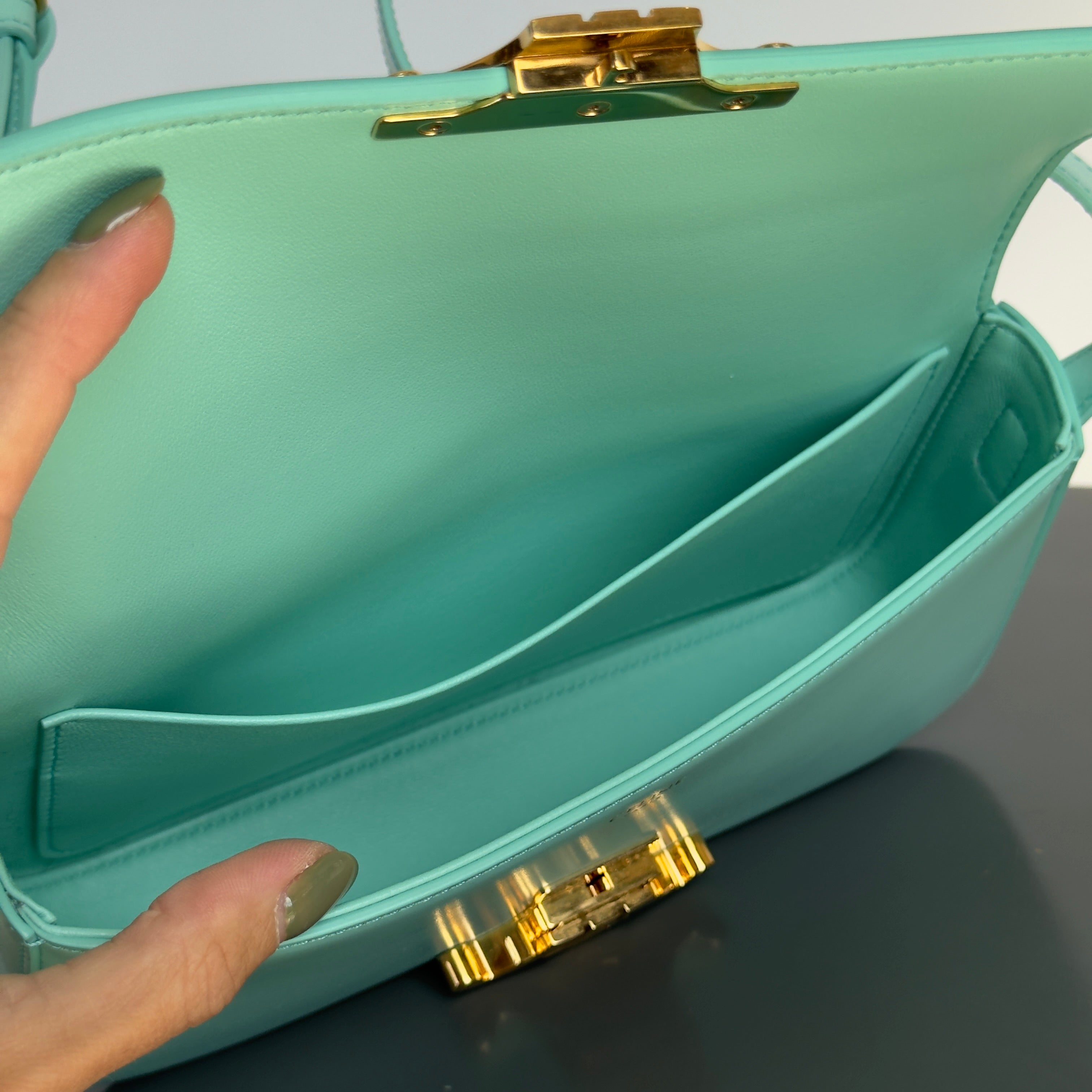 Celine Shoulder Bag Claude in Turquoise - Replica Handbags