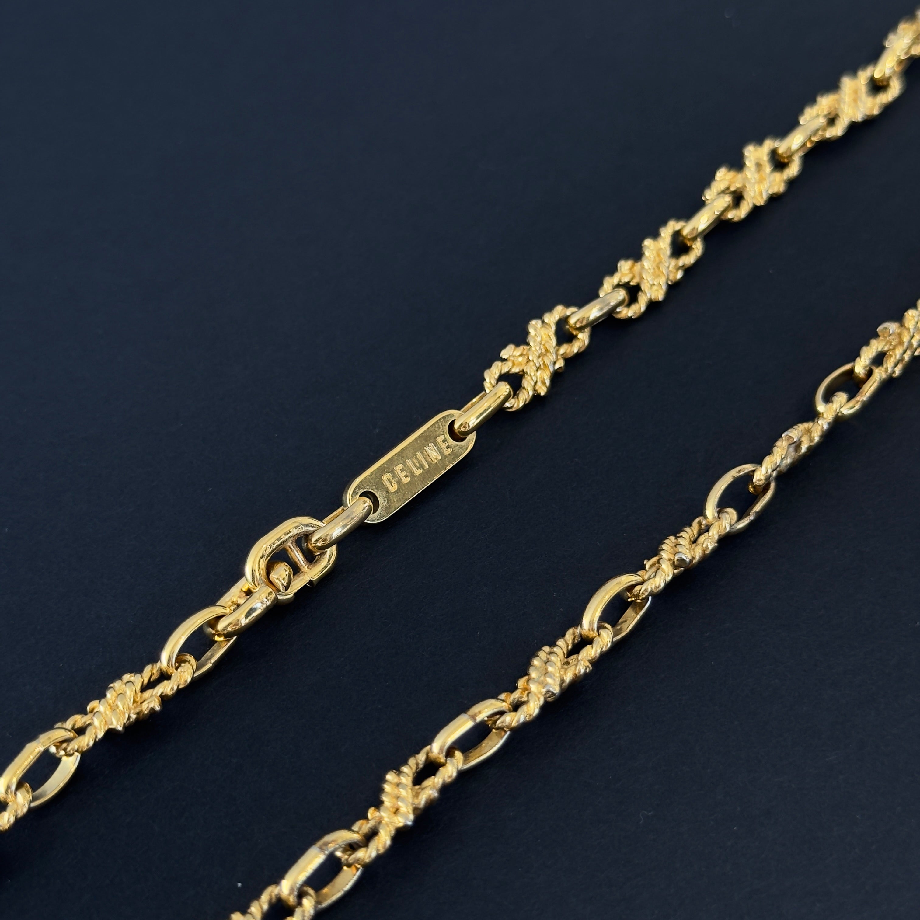 Celine Woven Rope Gold-Tone Necklace - Replica Handbags