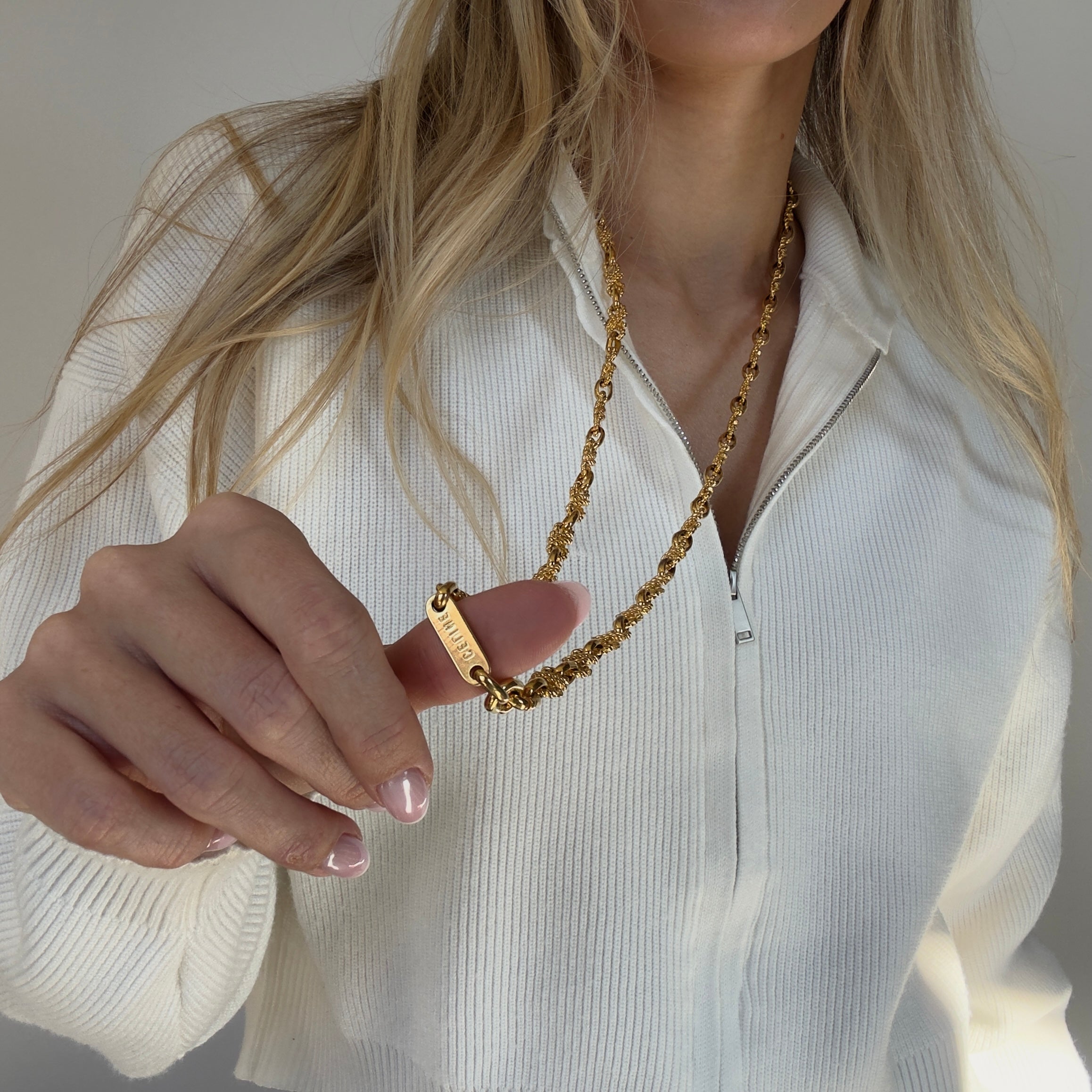 Celine Woven Rope Gold-Tone Necklace - Replica Handbags