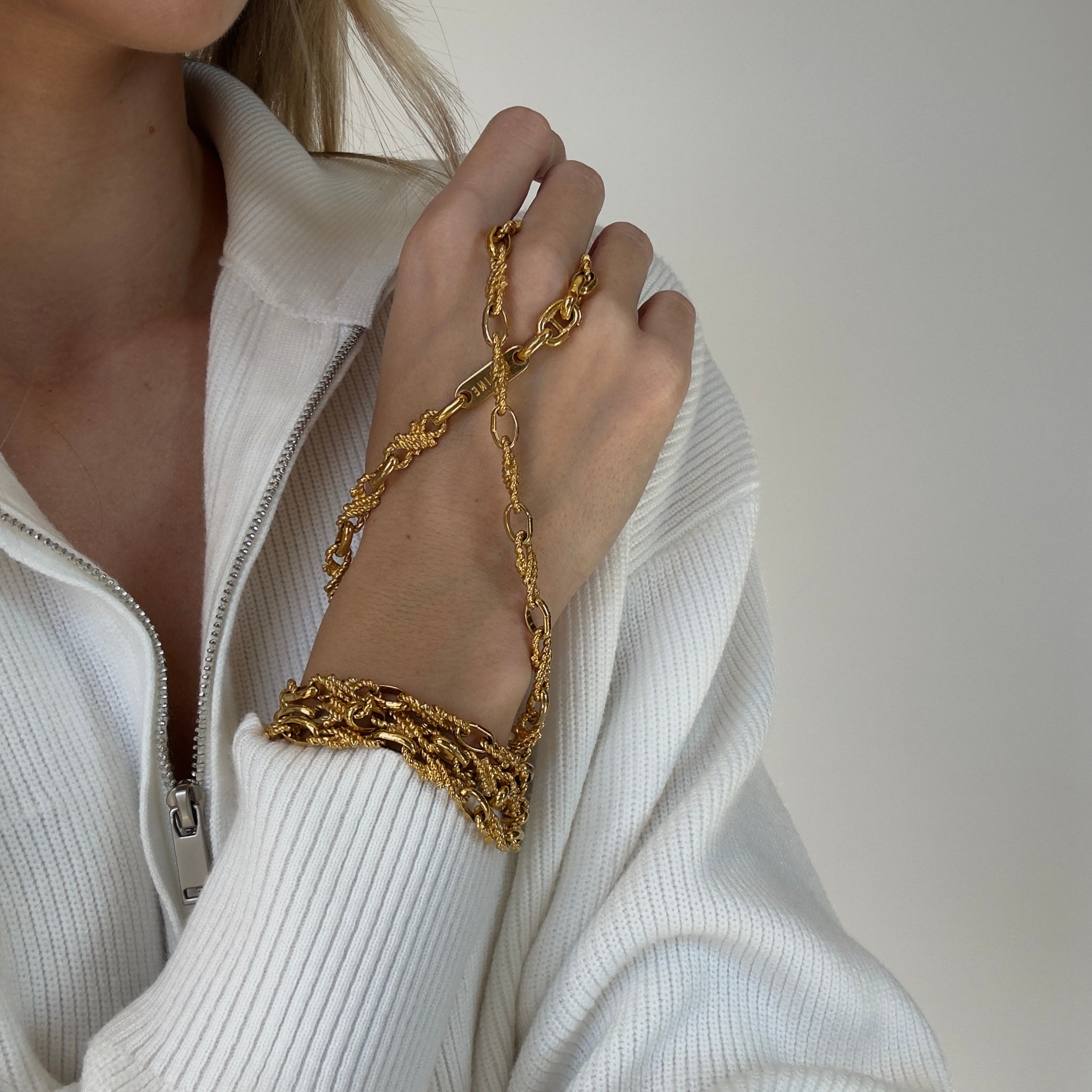 Celine Woven Rope Gold-Tone Necklace - Replica Handbags