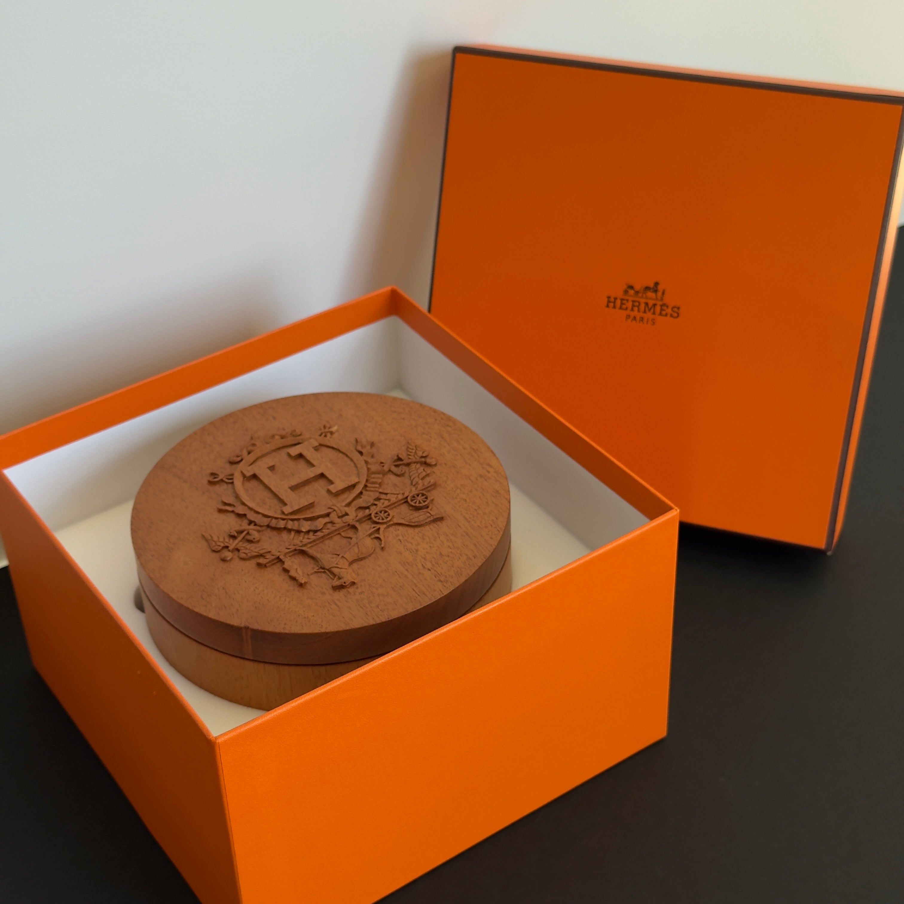 Hermes Ex-Libris Mahogany Twilly Box - Replica Handbags