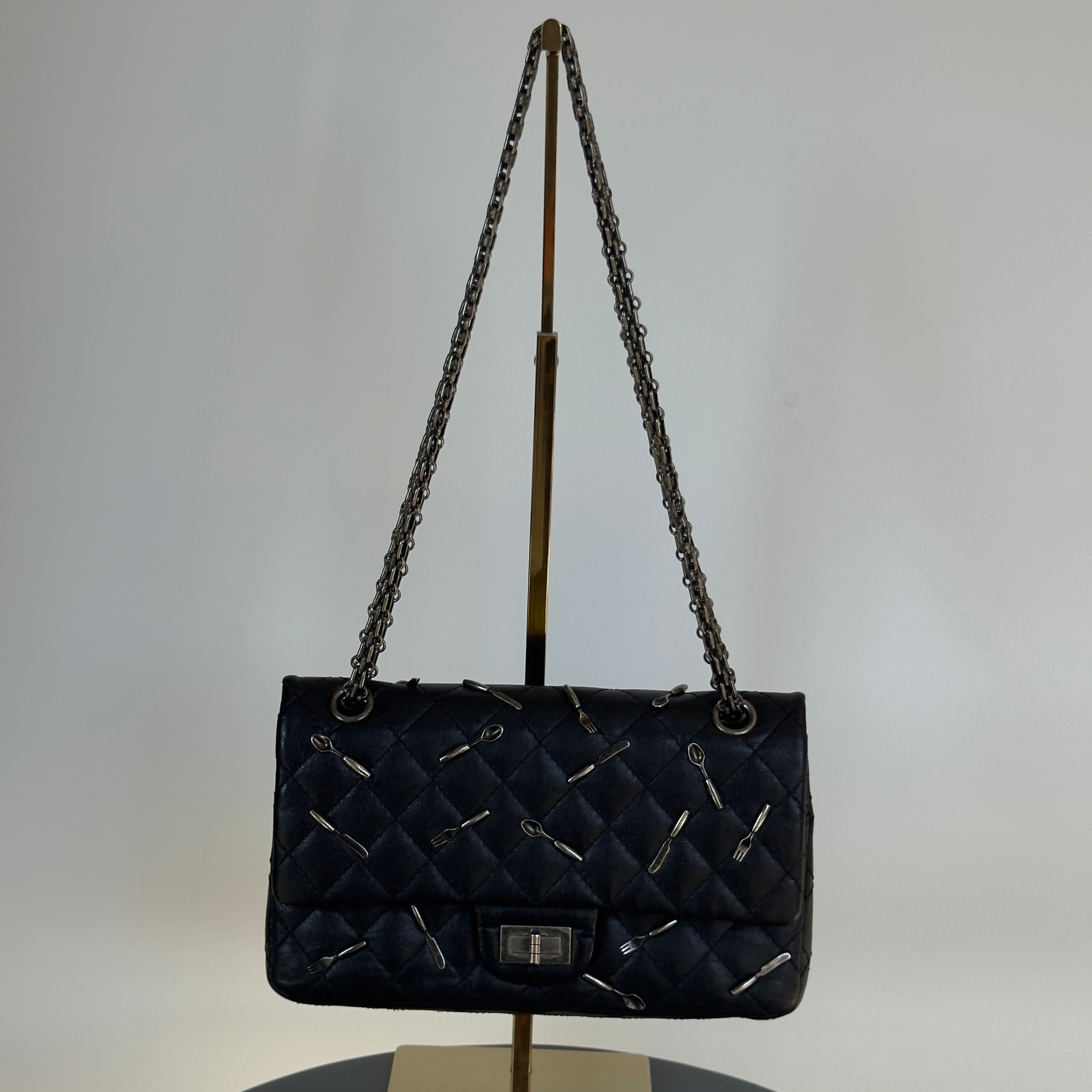 Ultra Rare Limited Edition Chanel 2015 Calfskin Brasserie Charms 2.55 Reissue Flap Bag -  Replica Handbags 