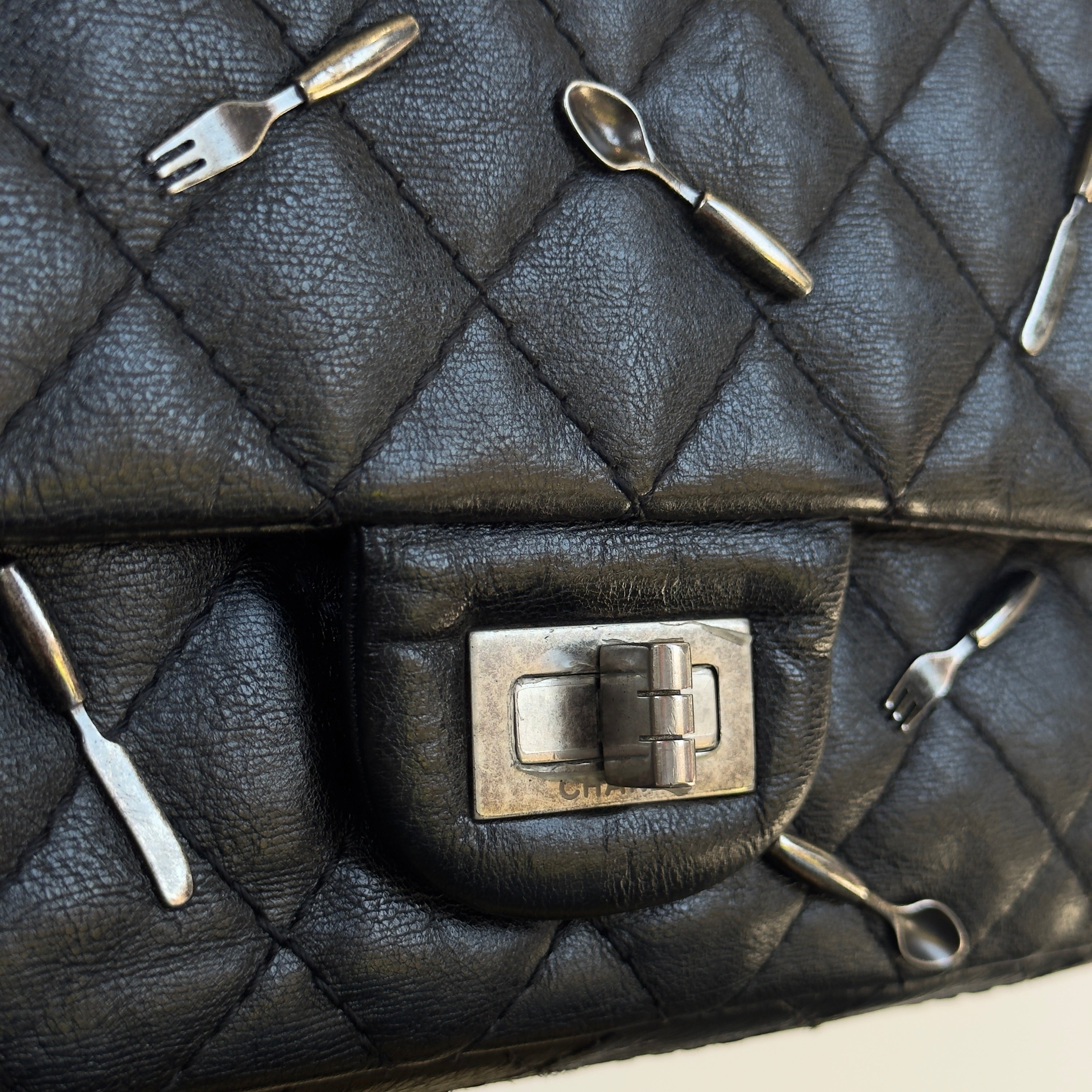 Ultra Rare Limited Edition Chanel 2015 Calfskin Brasserie Charms 2.55 Reissue Flap Bag -  Replica Handbags 