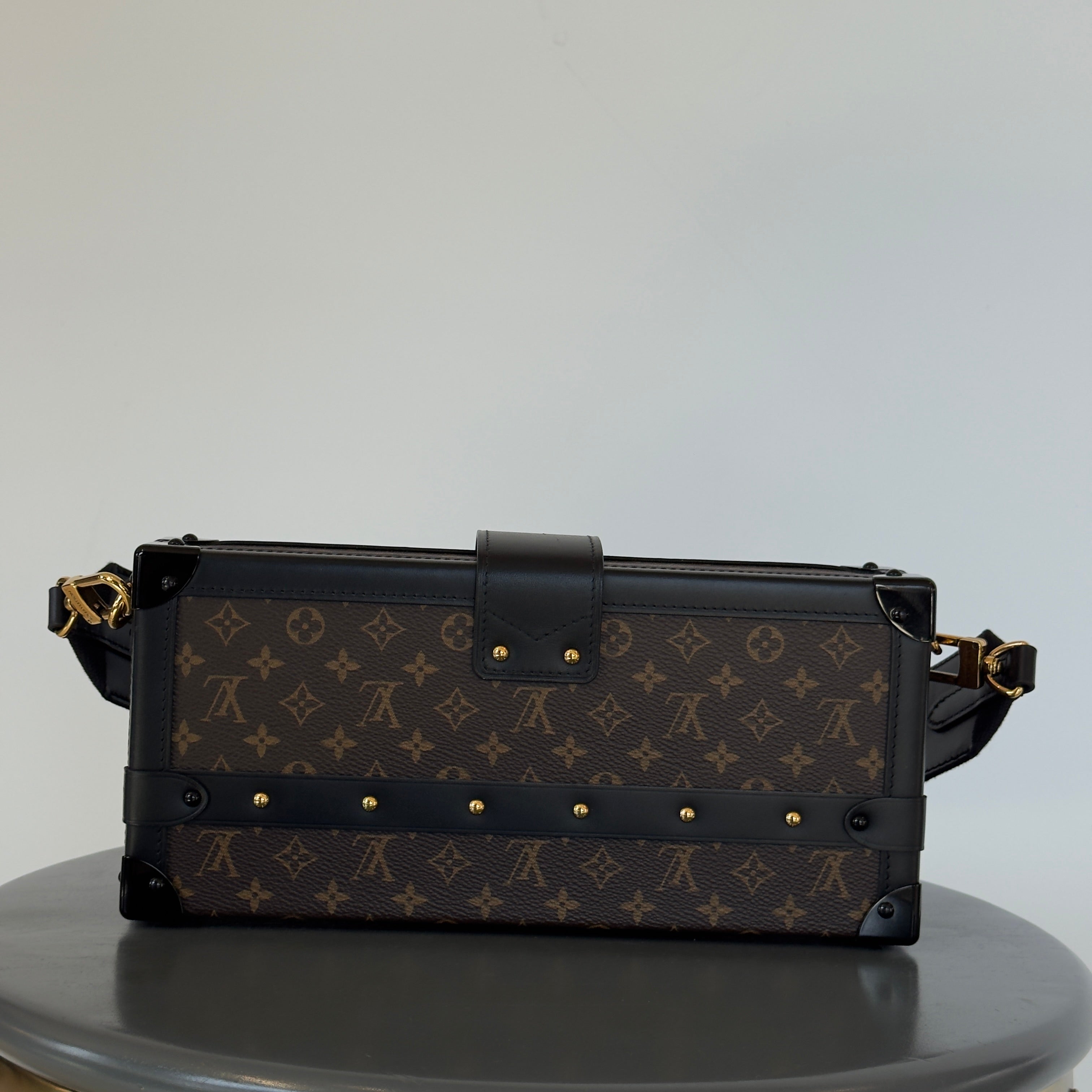 Louis Vuitton Limited Edition Runway Monogram Canvas Petite Malle East West Gold Hardware 2022 - Replica Handbags
