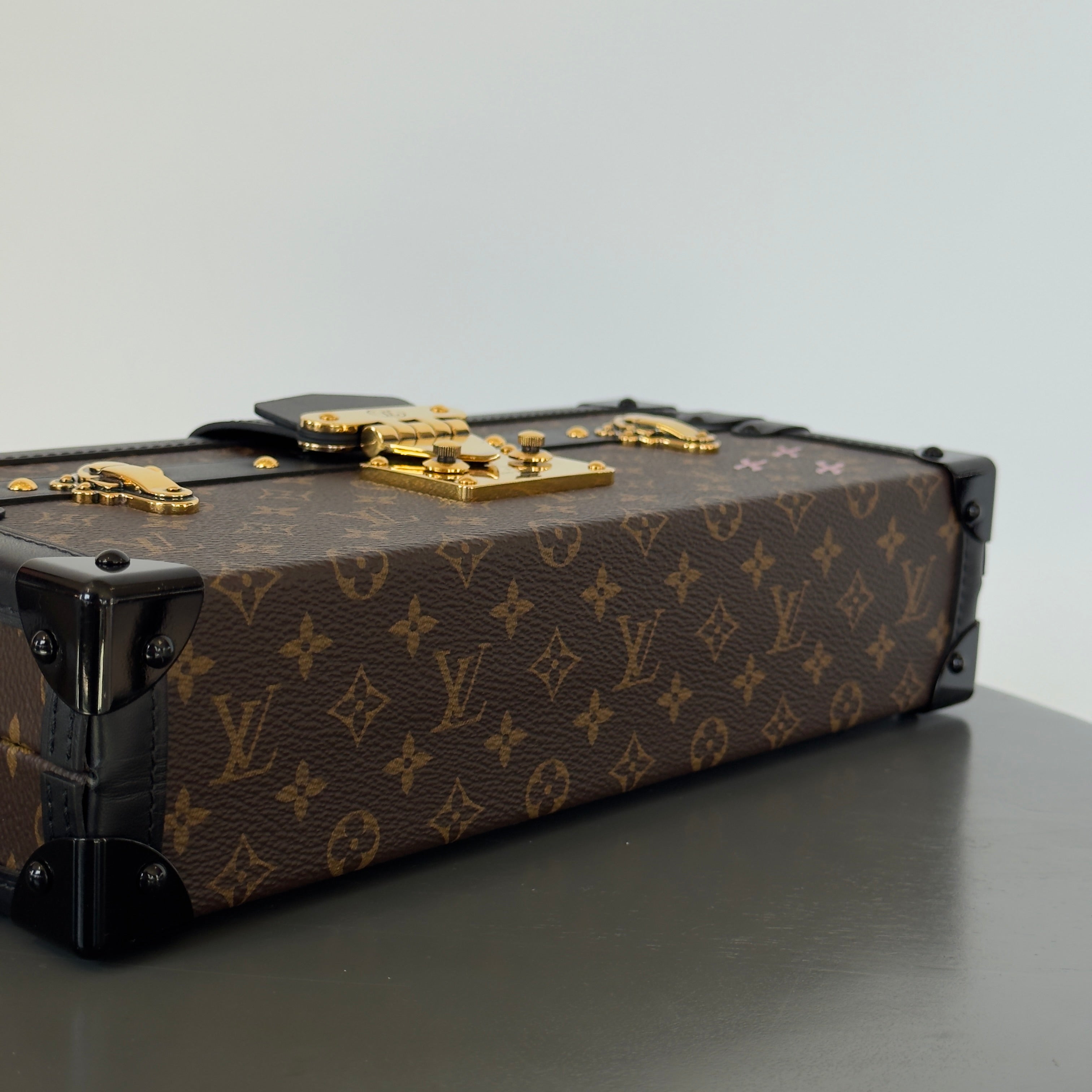 Louis Vuitton Limited Edition Runway Monogram Canvas Petite Malle East West Gold Hardware 2022 - Replica Handbags