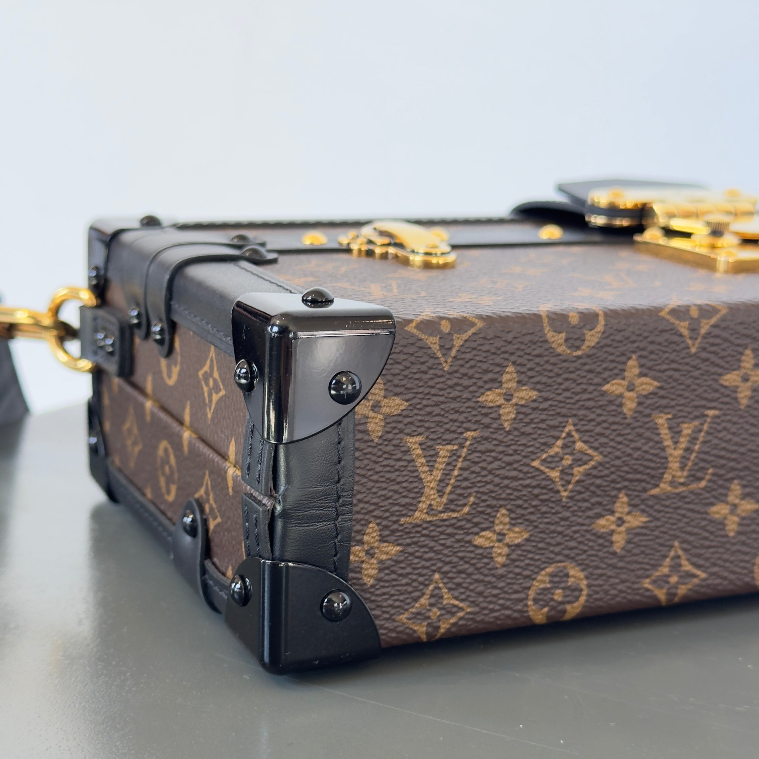 Louis Vuitton Limited Edition Runway Monogram Canvas Petite Malle East West Gold Hardware 2022 -  Replica Handbags 