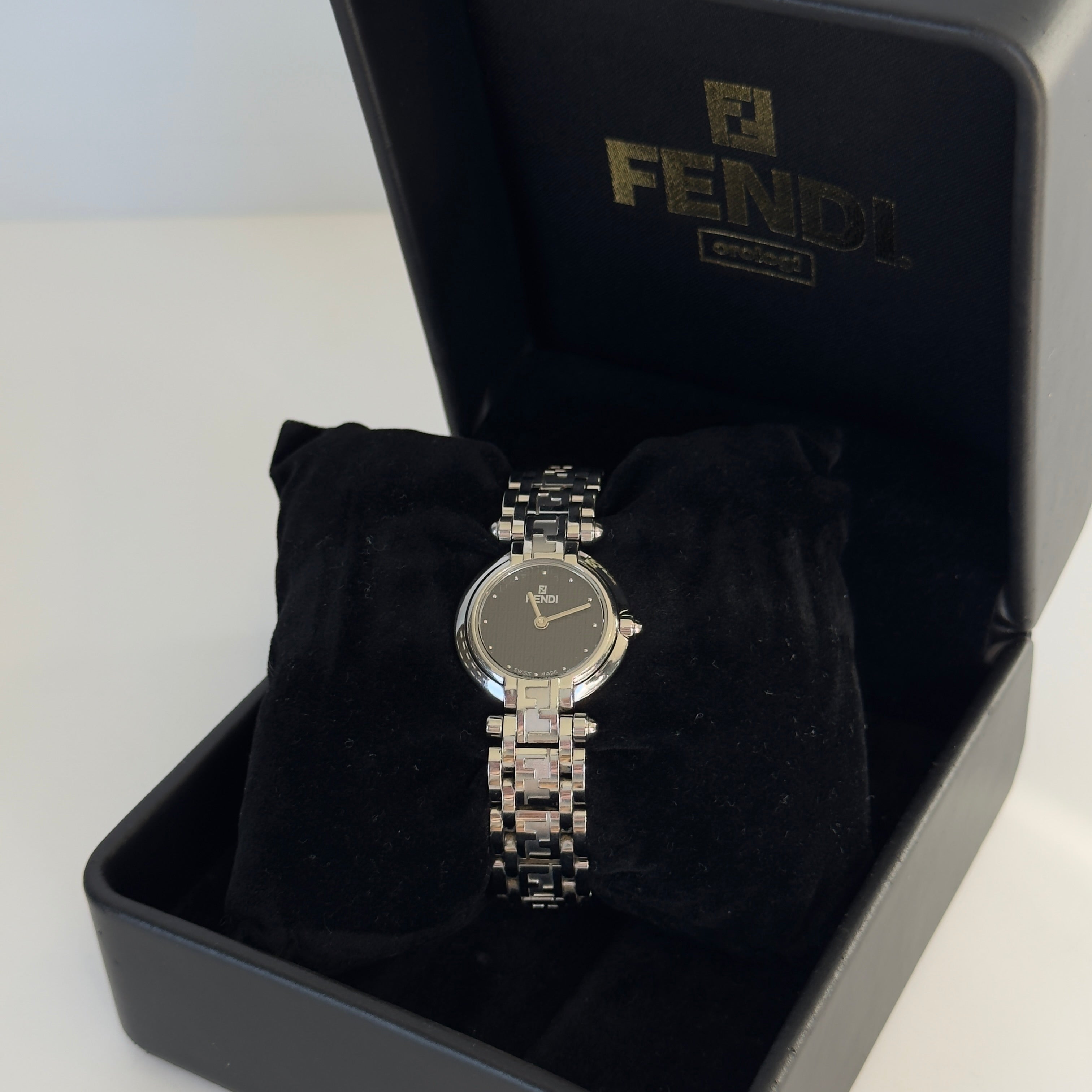 Vintage Fendi Orologi 750L Ladies' Watch with FF Zucca Dial - Replica Handbags