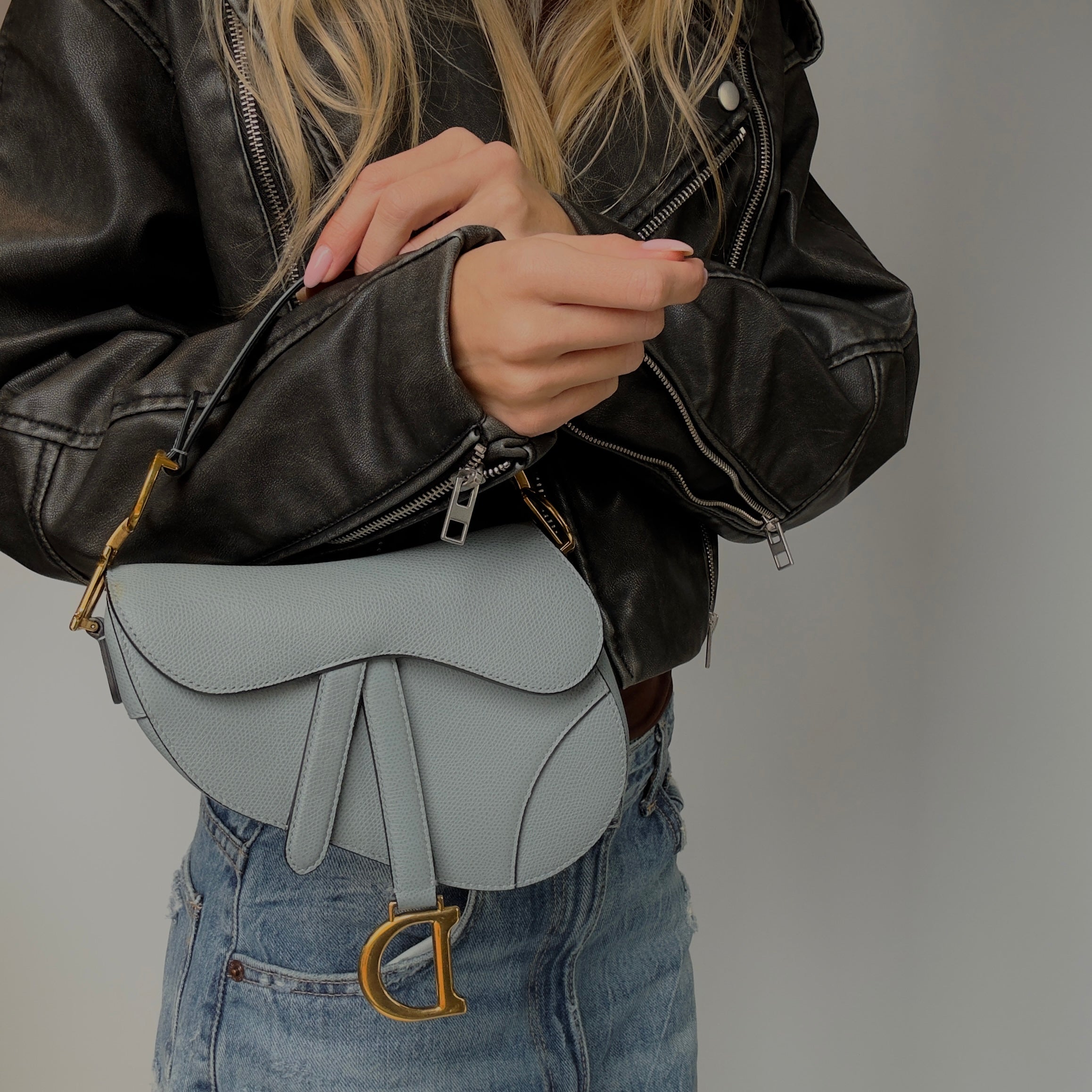 Christian Dior Leather Mini Saddle Bag - Replica Handbags