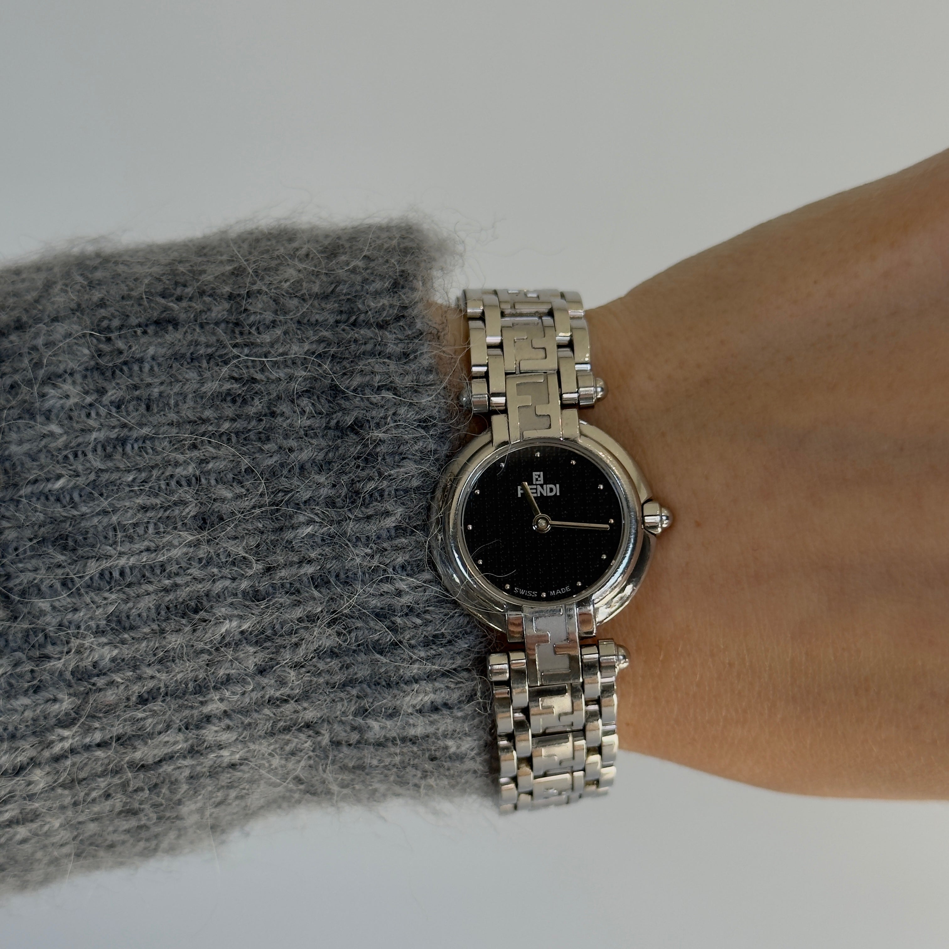 Vintage Fendi Orologi 750L Ladies' Watch with FF Zucca Dial - Replica Handbags