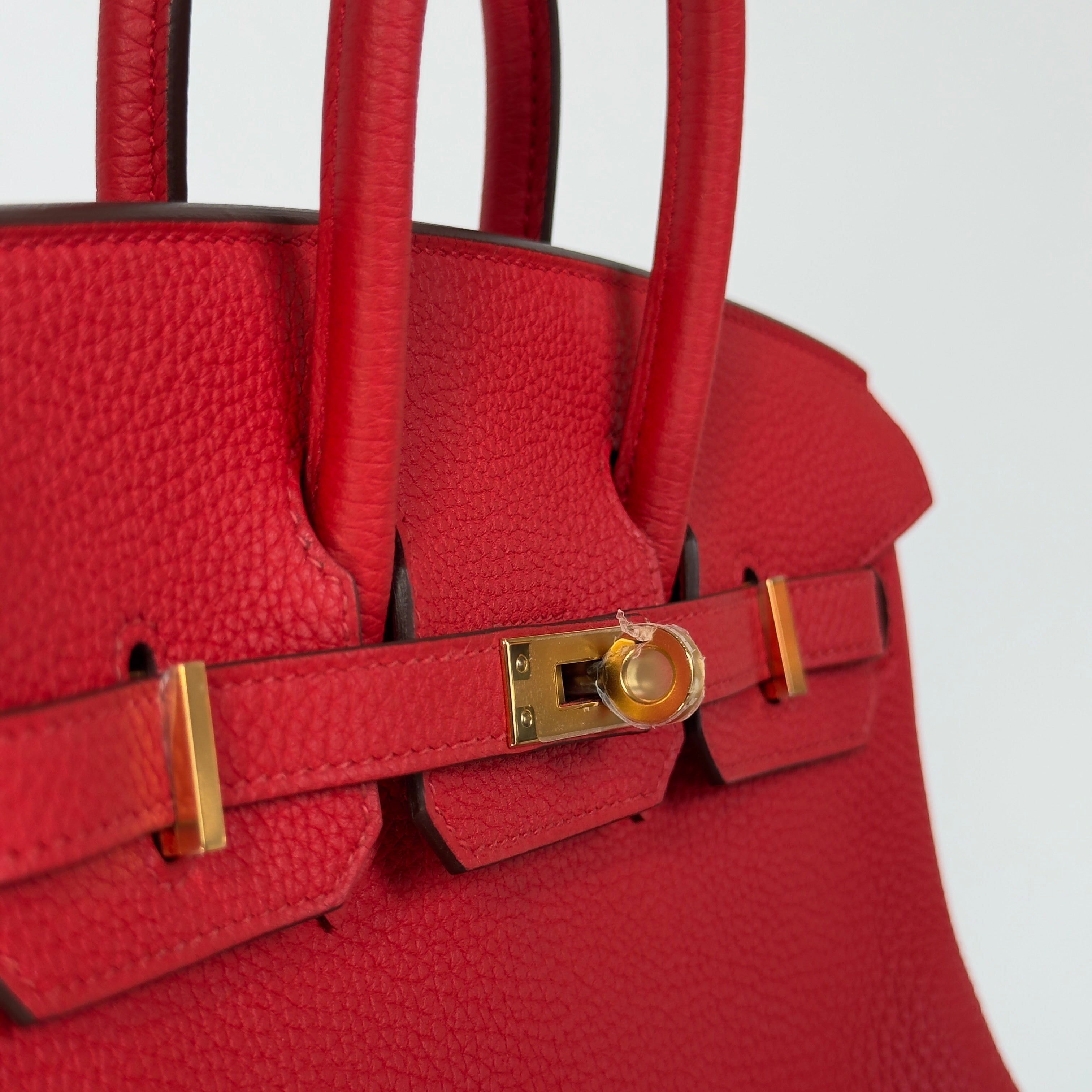 Hermes Birkin 25 Rouge De Coeur Togo Gold Toned Hardware -  Replica Handbags 
