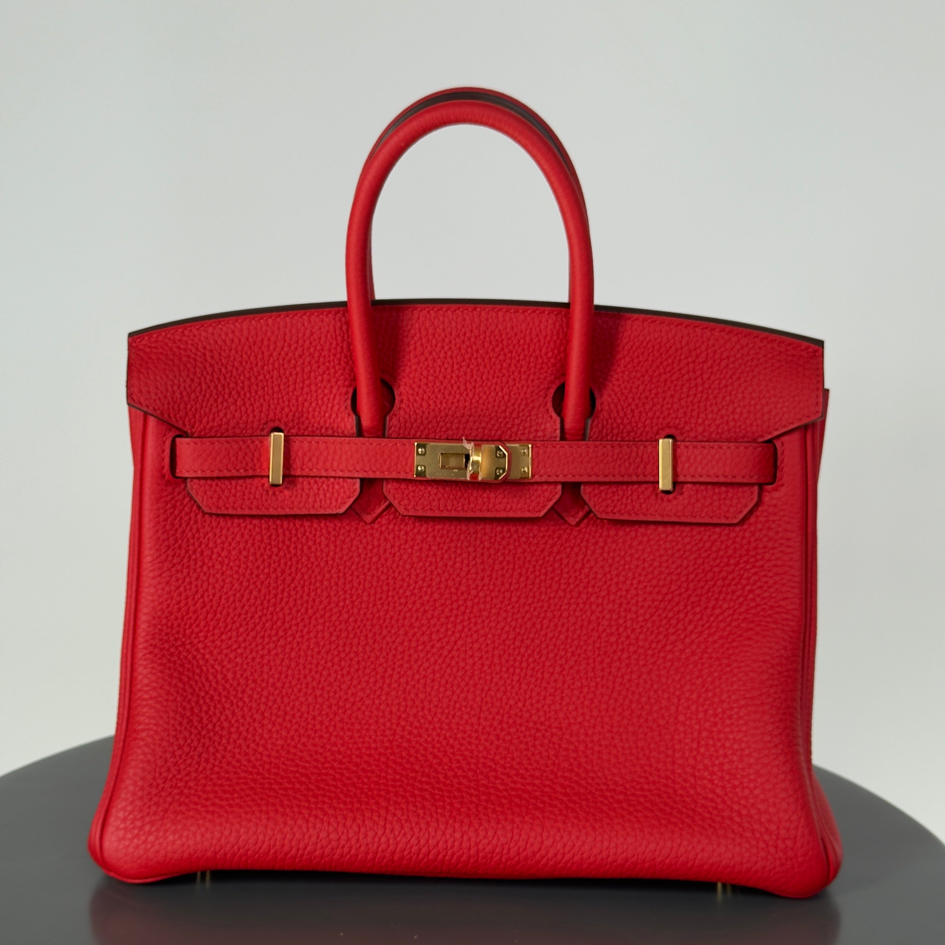 Hermes Birkin 25 Rouge De Coeur Togo Gold Toned Hardware - Replica Handbags