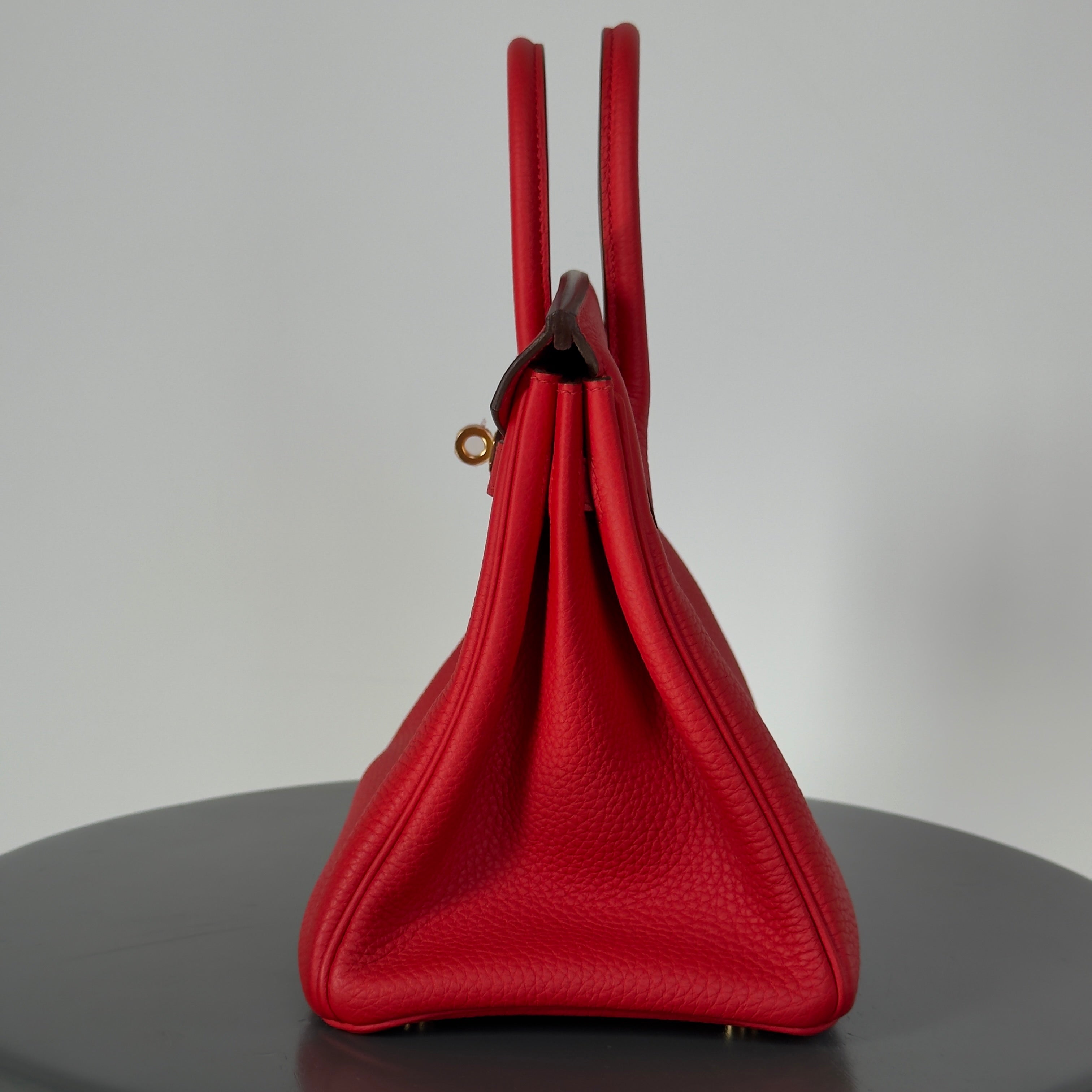 Hermes Birkin 25 Rouge De Coeur Togo Gold Toned Hardware -  Replica Handbags 