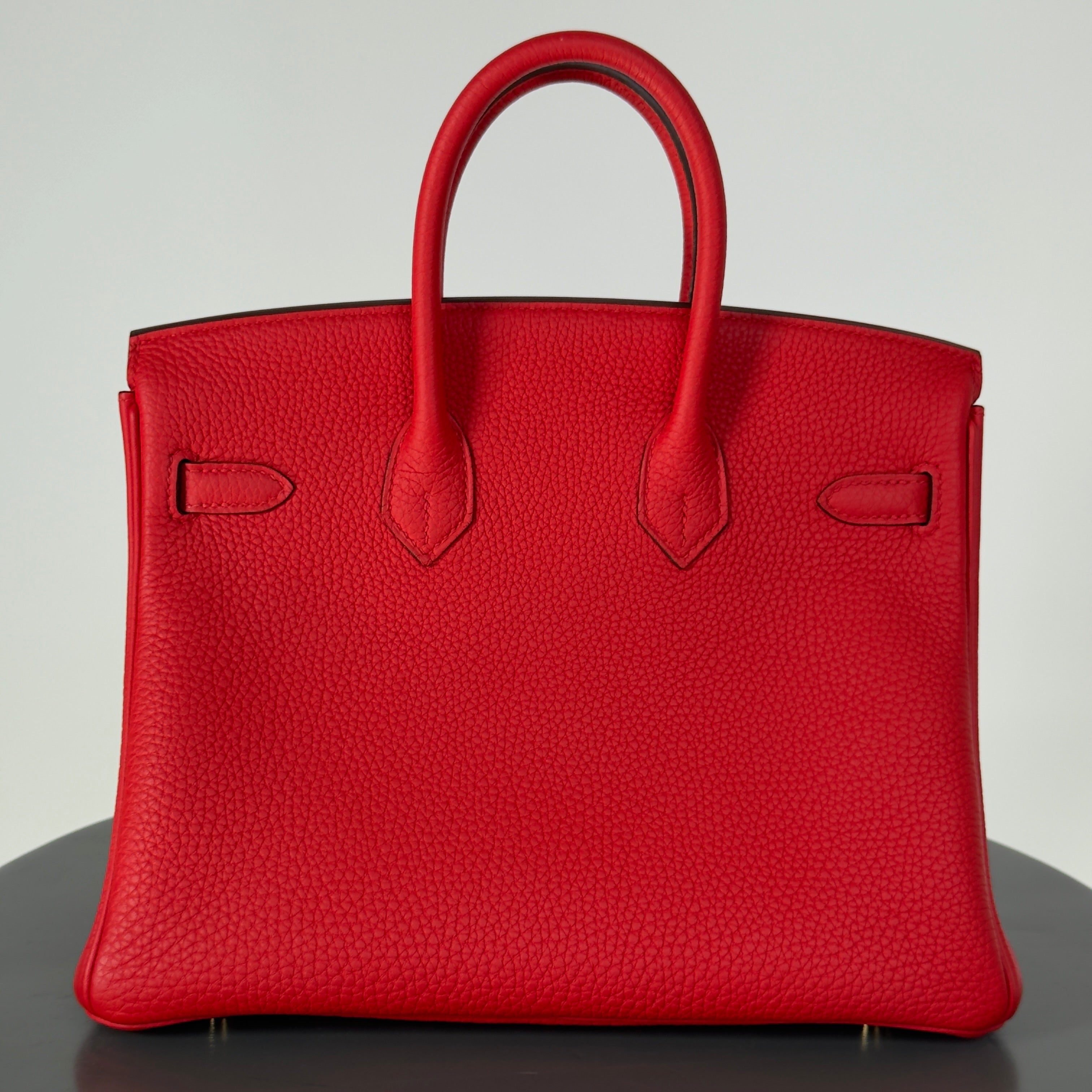 Hermes Birkin 25 Rouge De Coeur Togo Gold Toned Hardware -  Replica Handbags 