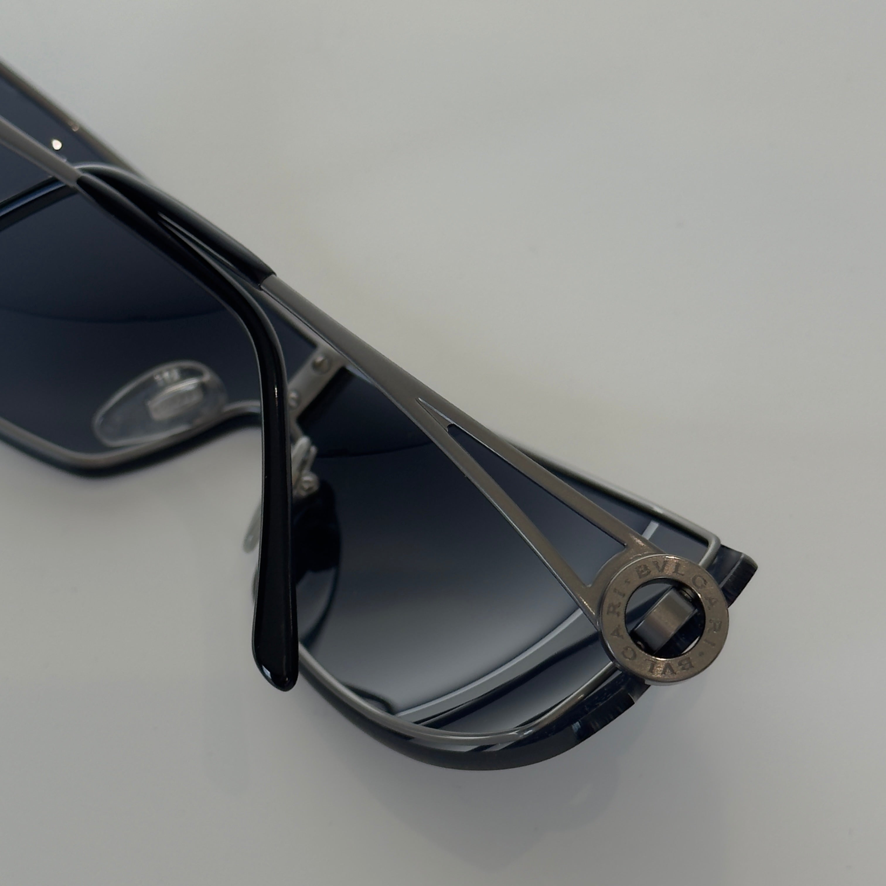 Bvlgari Black Wire Frame Shield Sunglasses - Replica Handbags