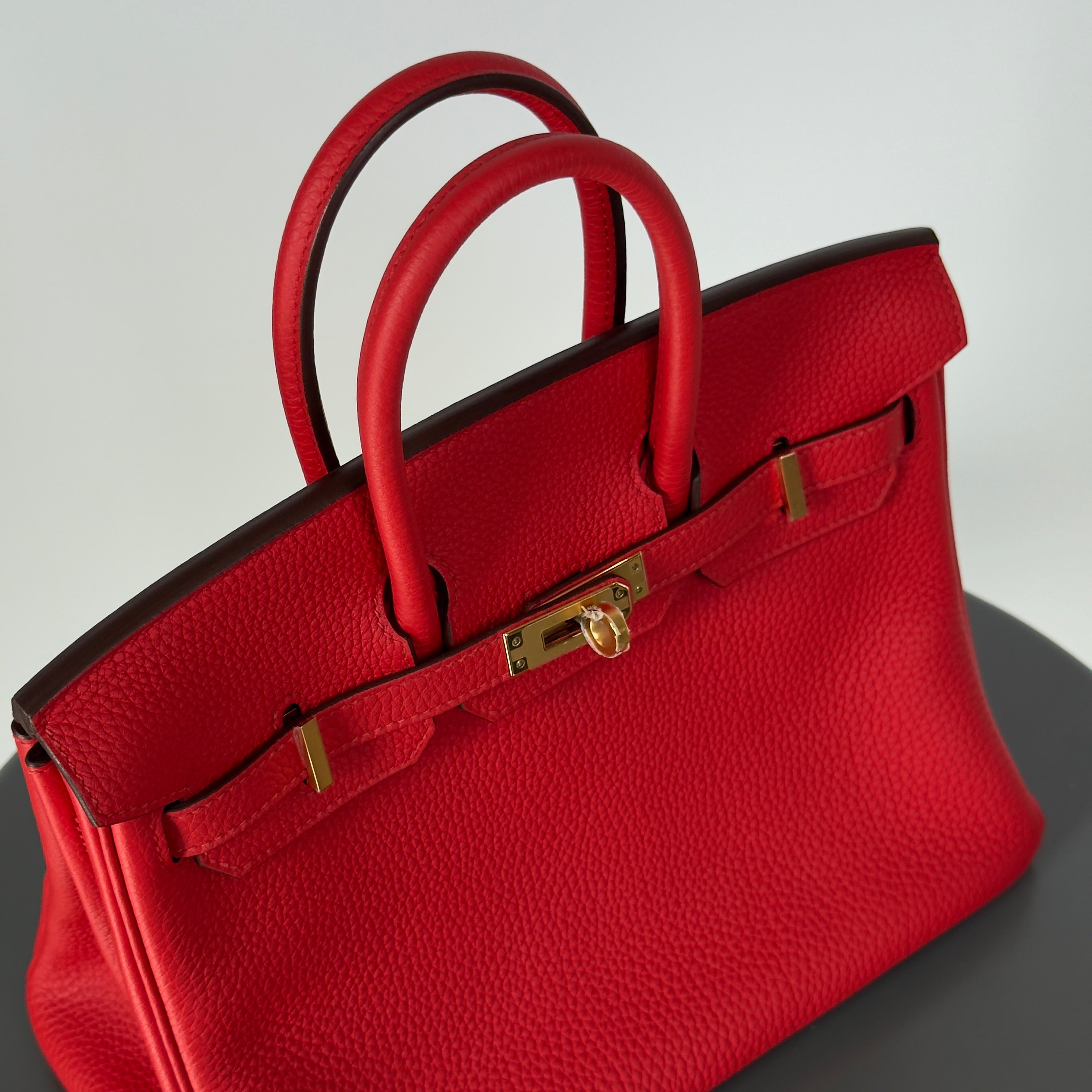 Hermes Birkin 25 Rouge De Coeur Togo Gold Toned Hardware -  Replica Handbags 