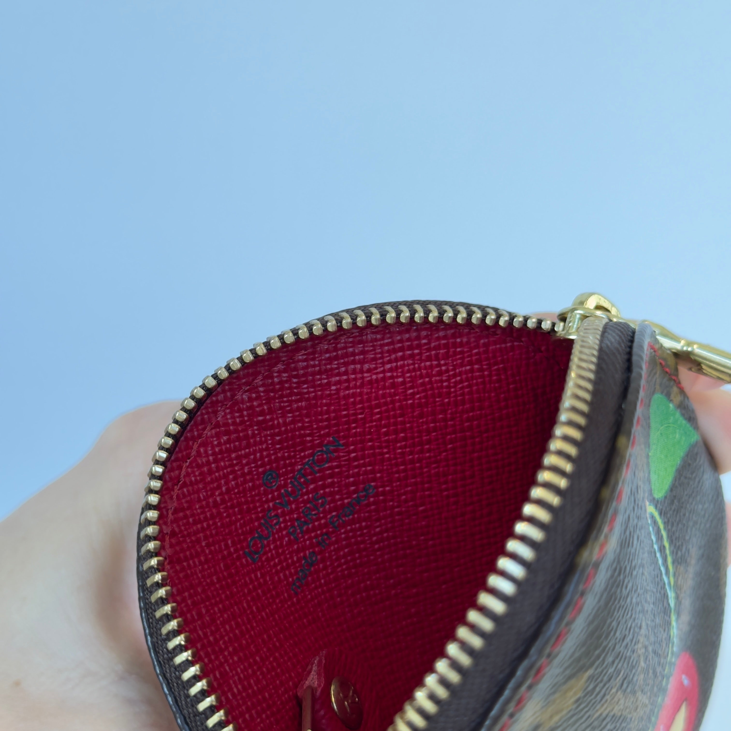 Takashi Murakami Louis Vuitton Monogram Cerises Porte Coin Purse