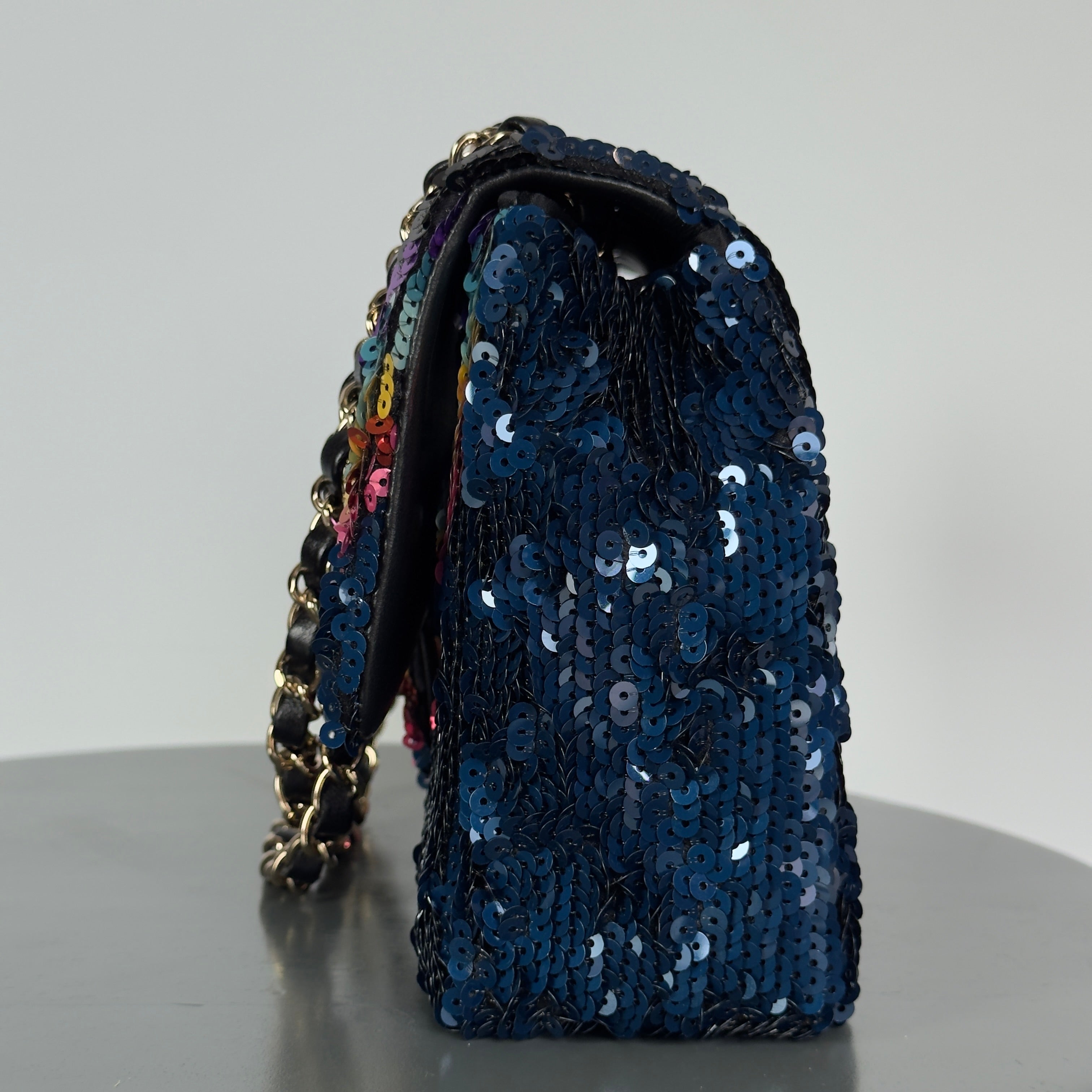 Chanel Rainbow Sequin 2021 Flap Bag -  Replica Handbags 