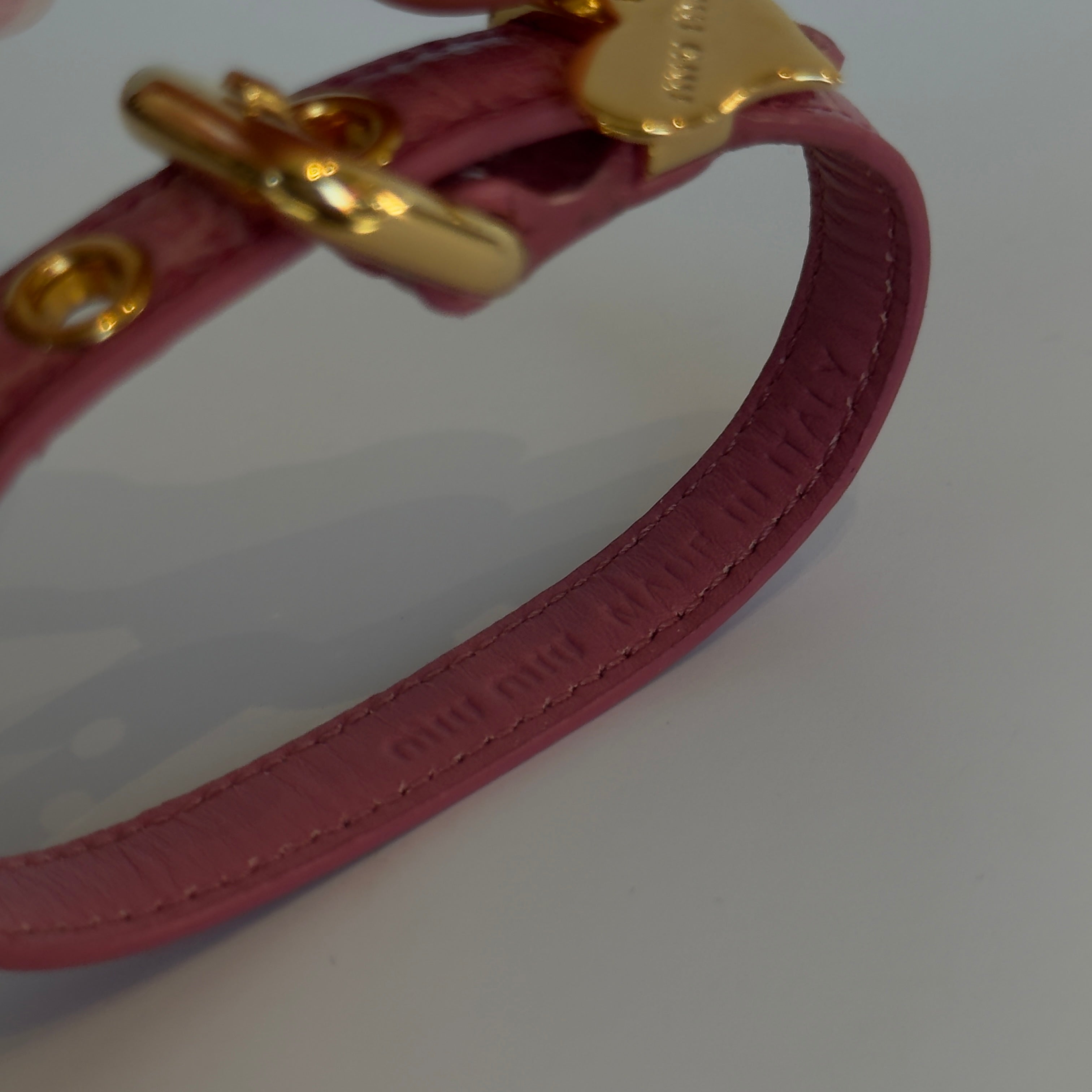 Miu Miu Blush Pink Heart Charm Bracelet