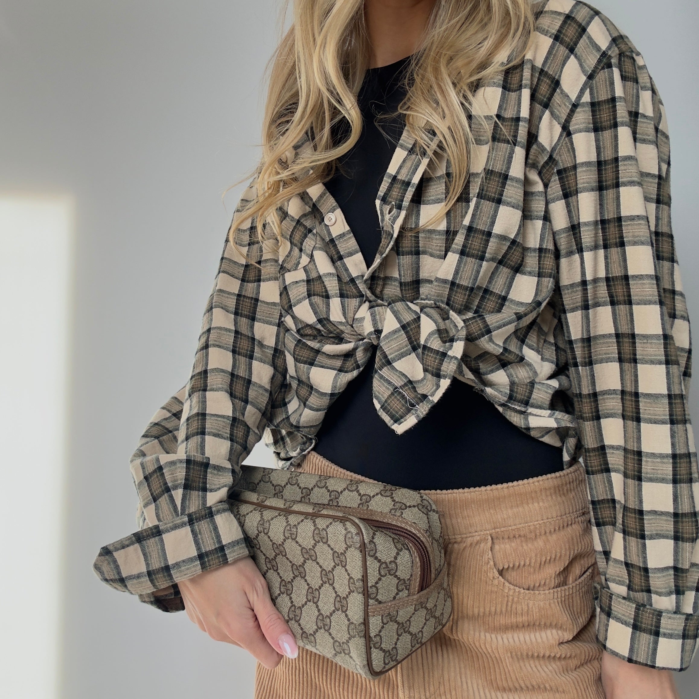 Vintage Gucci GG Supreme Canvas Cosmetic Case - Replica Handbags