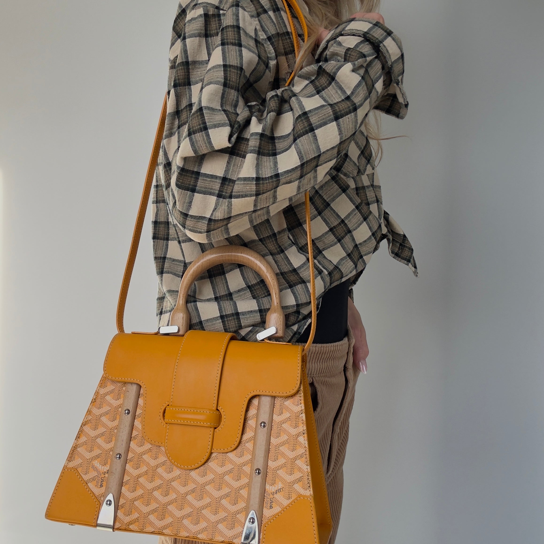 Goyard Goyardine Saigon PM Yellow -  Replica Handbags 