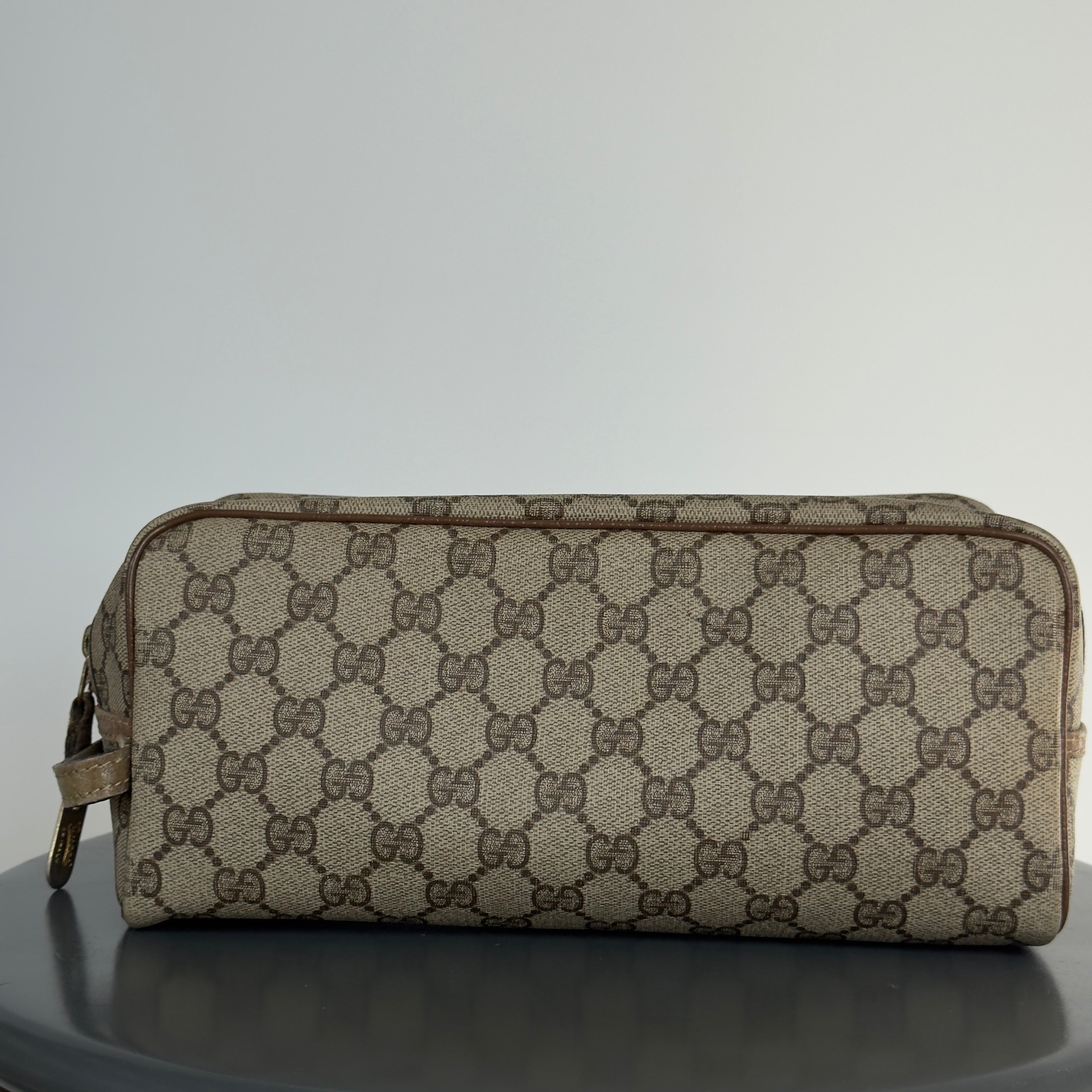Vintage Gucci GG Supreme Canvas Cosmetic Case - Replica Handbags