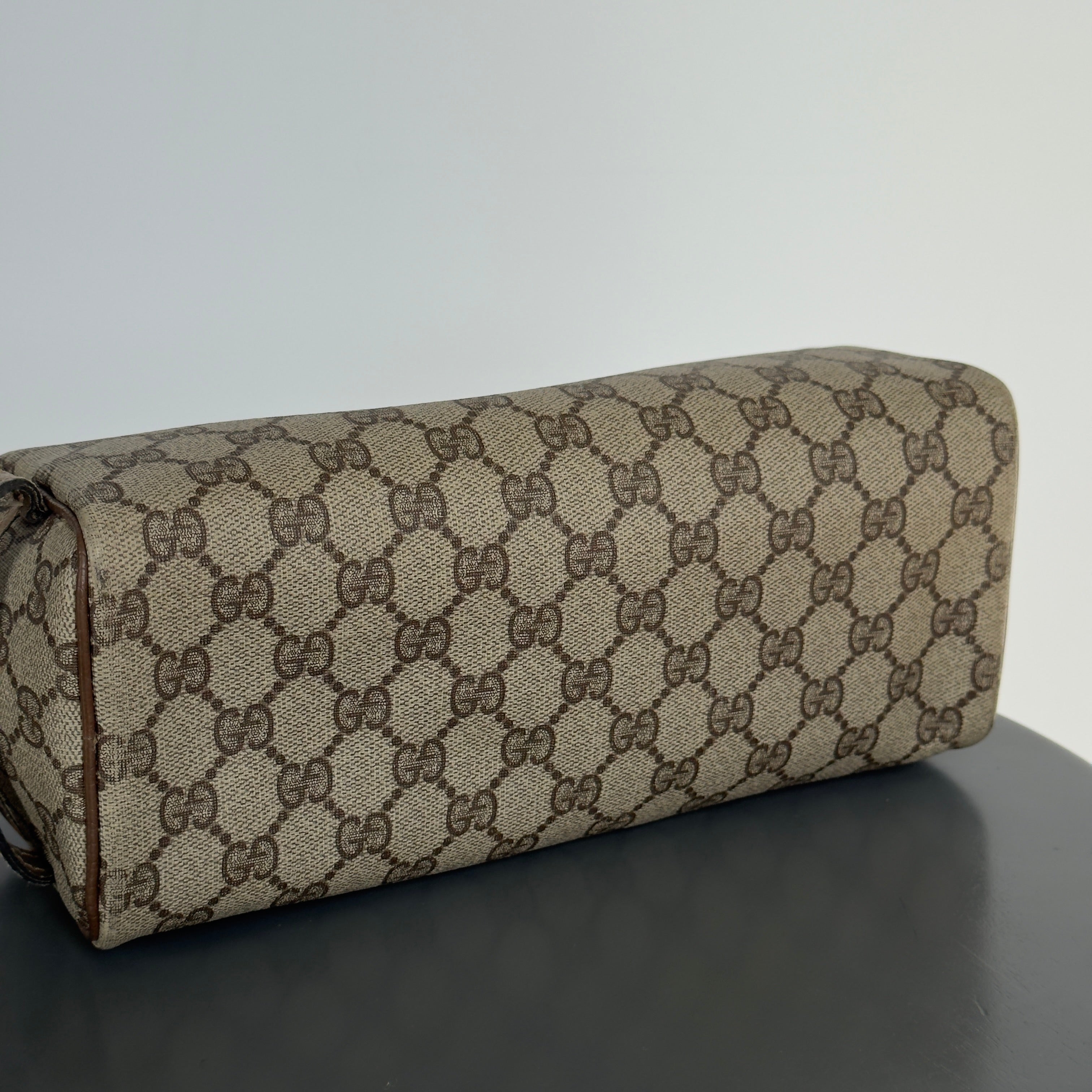 Vintage Gucci GG Supreme Canvas Cosmetic Case -  Replica Handbags 