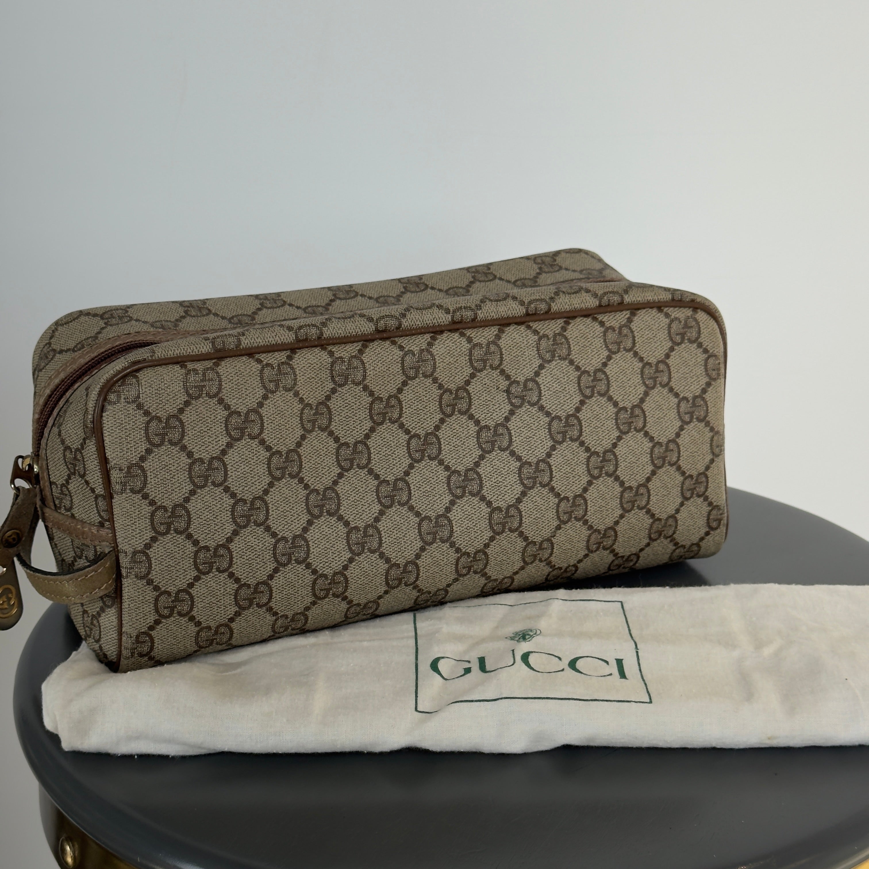 Vintage Gucci GG Supreme Canvas Cosmetic Case - Replica Handbags