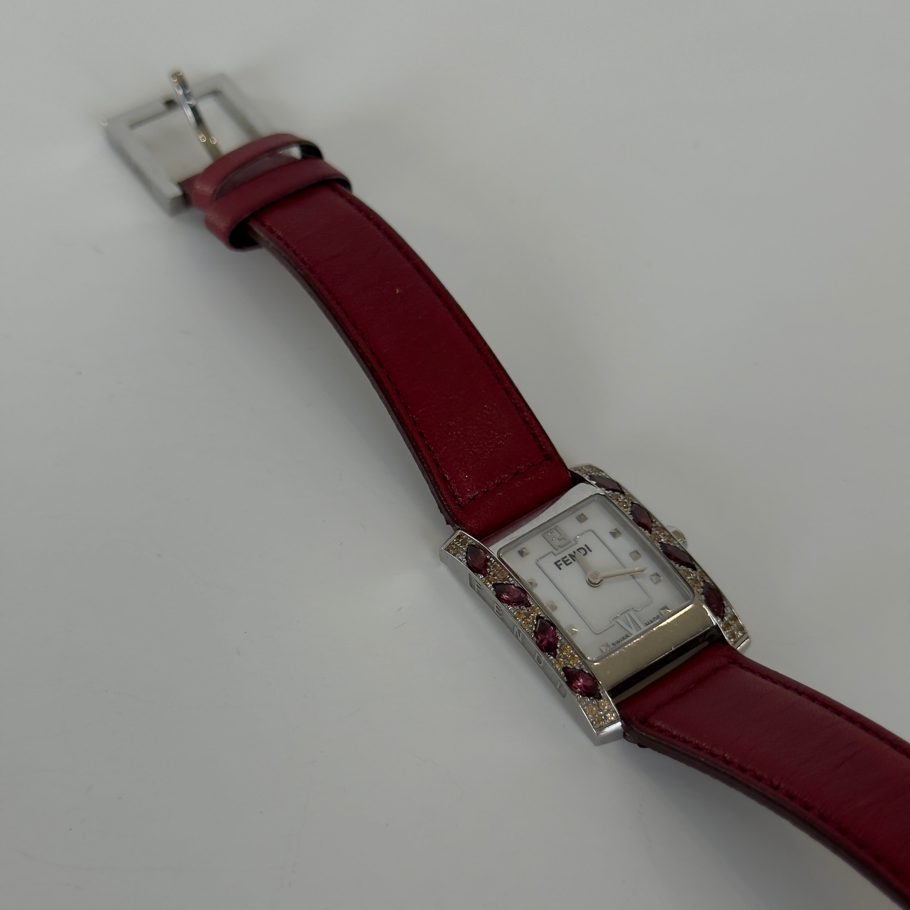 Fendi Classico 7000L Mother of Pearl Dial Crystal Case Watch - Replica Handbags