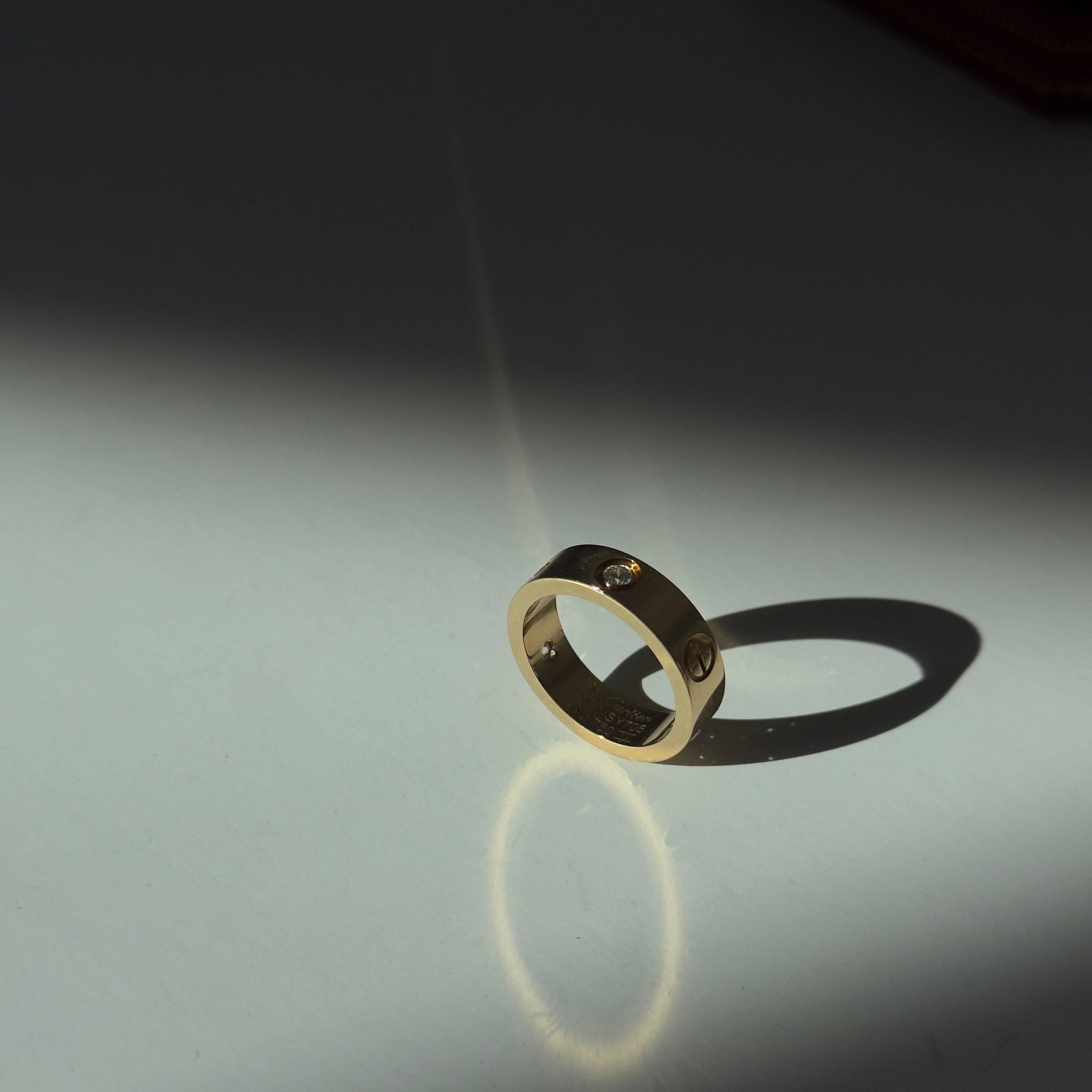 Cartier 18K Yellow Gold Diamond 5.5mm Love Ring