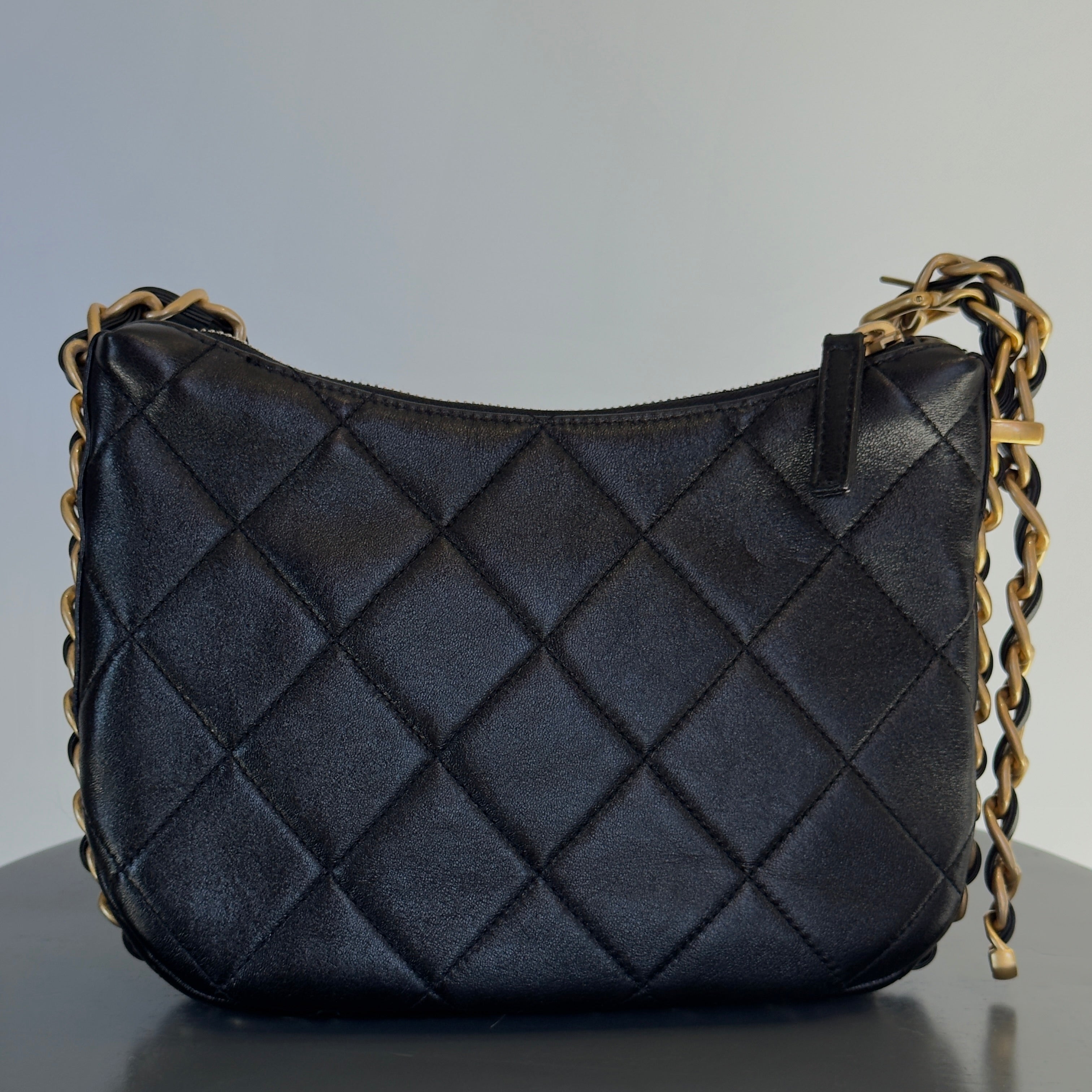 Chanel Quilted Lambskin Hobo With Adjustable Chain - Replica Handbags
