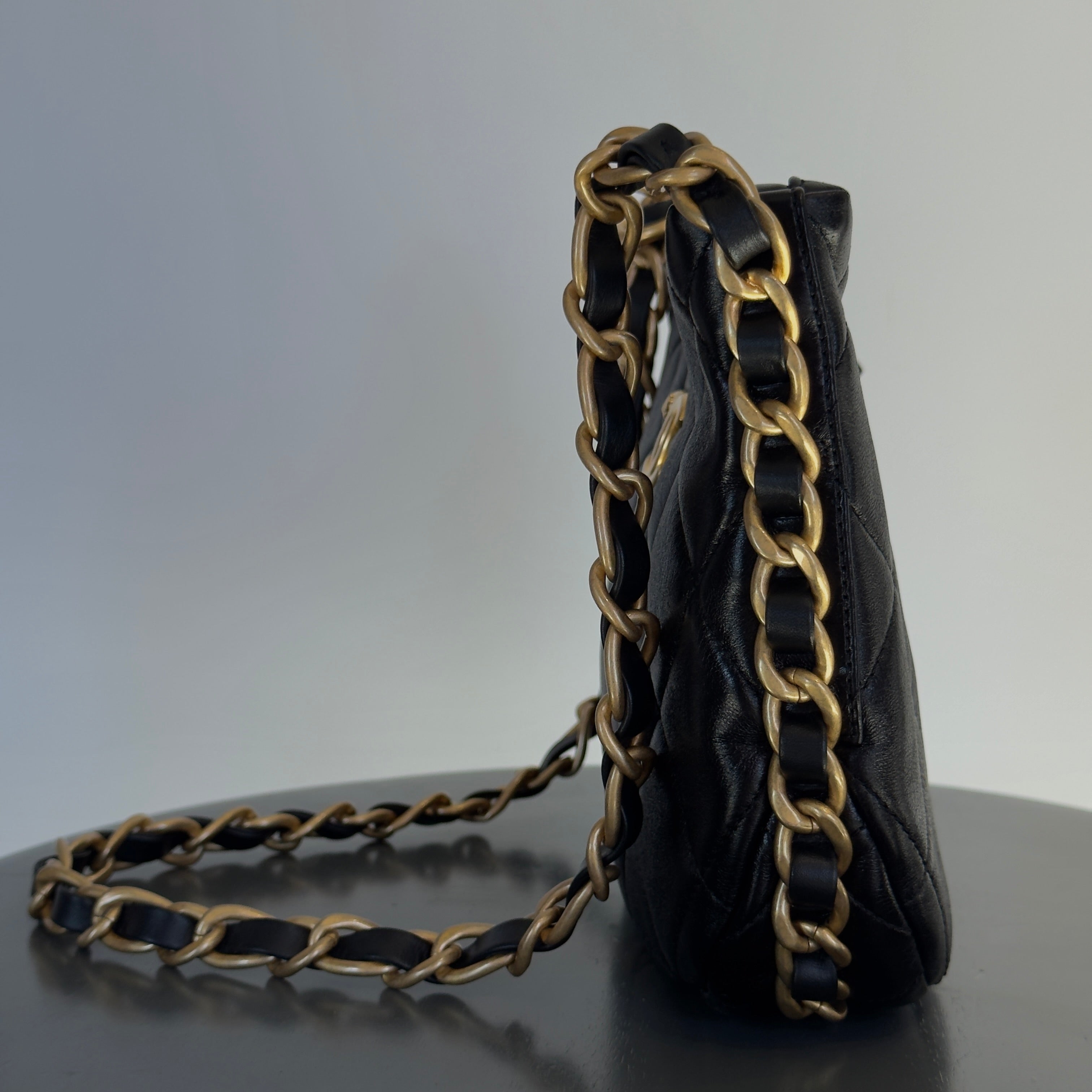 Chanel Quilted Lambskin Hobo With Adjustable Chain -  Replica Handbags 