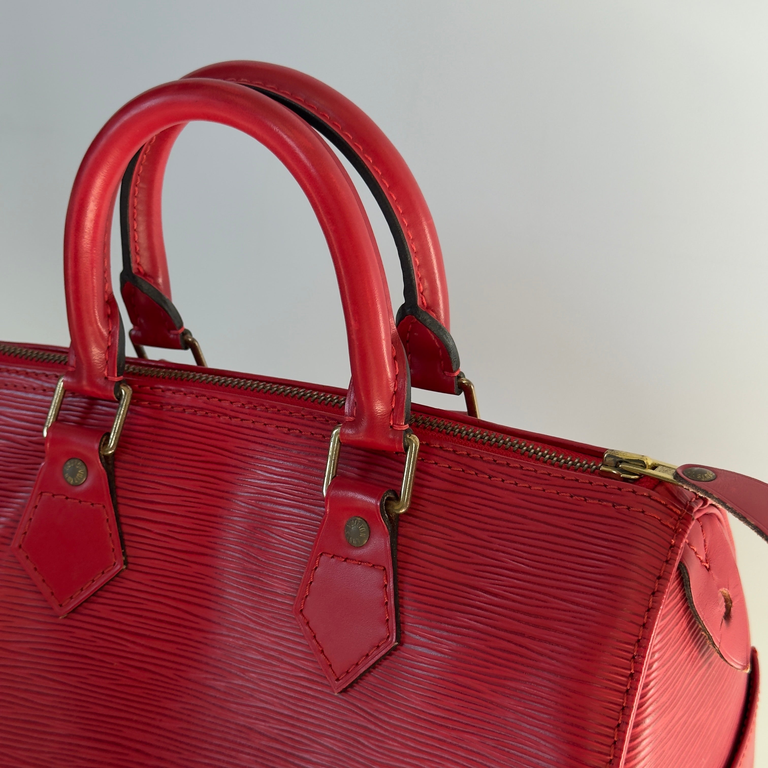 Louis Vuitton Red Epi Speedy 30