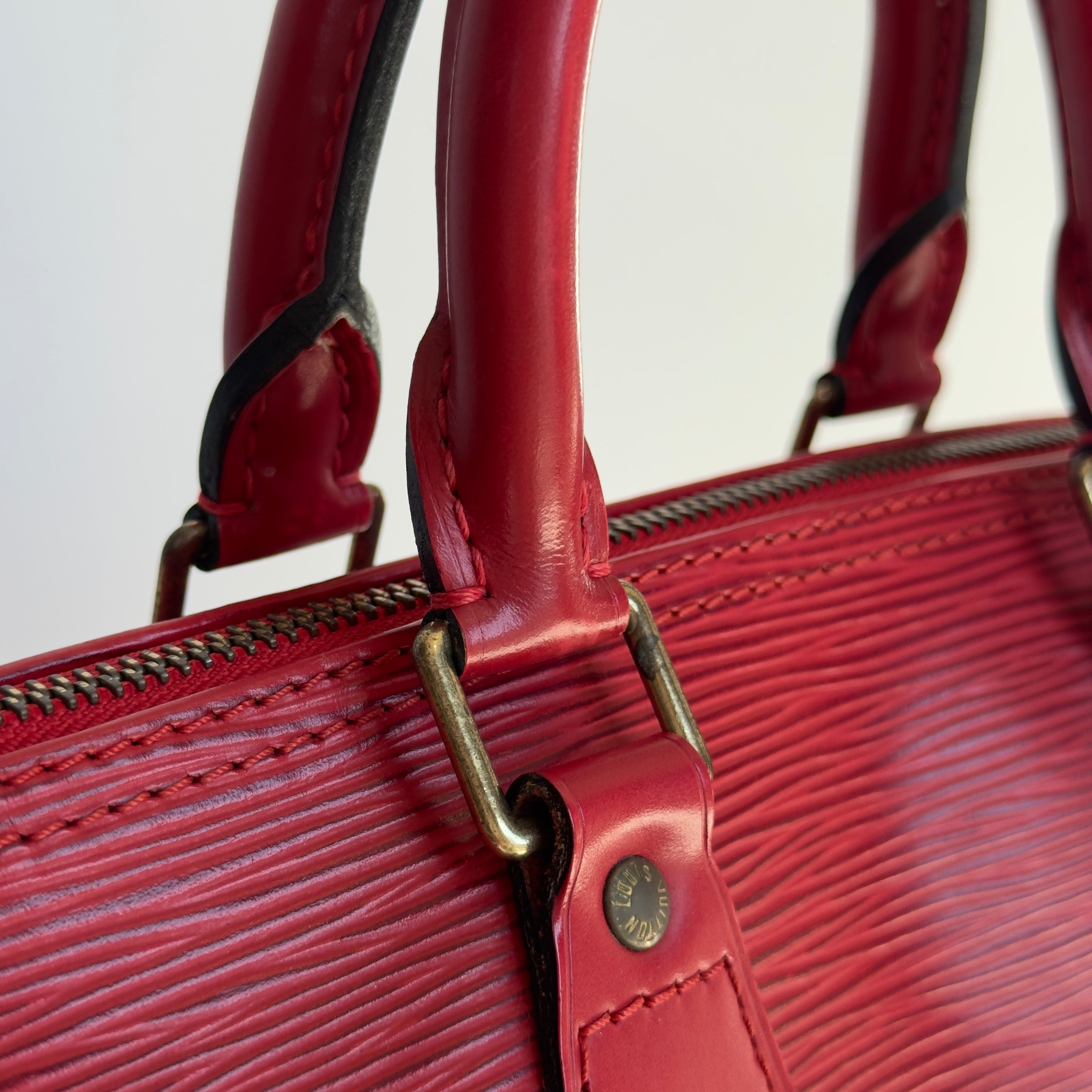 Louis Vuitton Red Epi Speedy 30