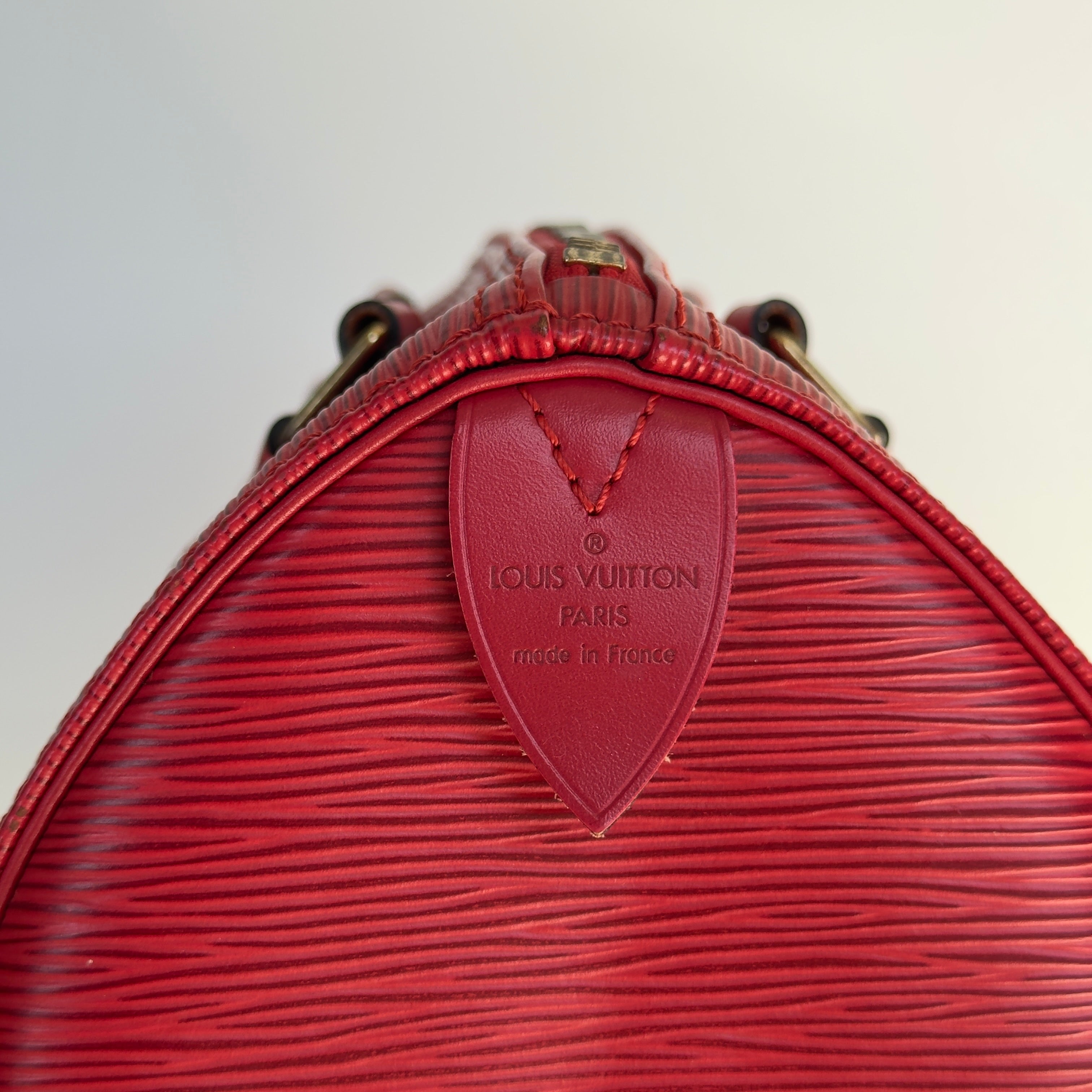 Louis Vuitton Red Epi Speedy 30