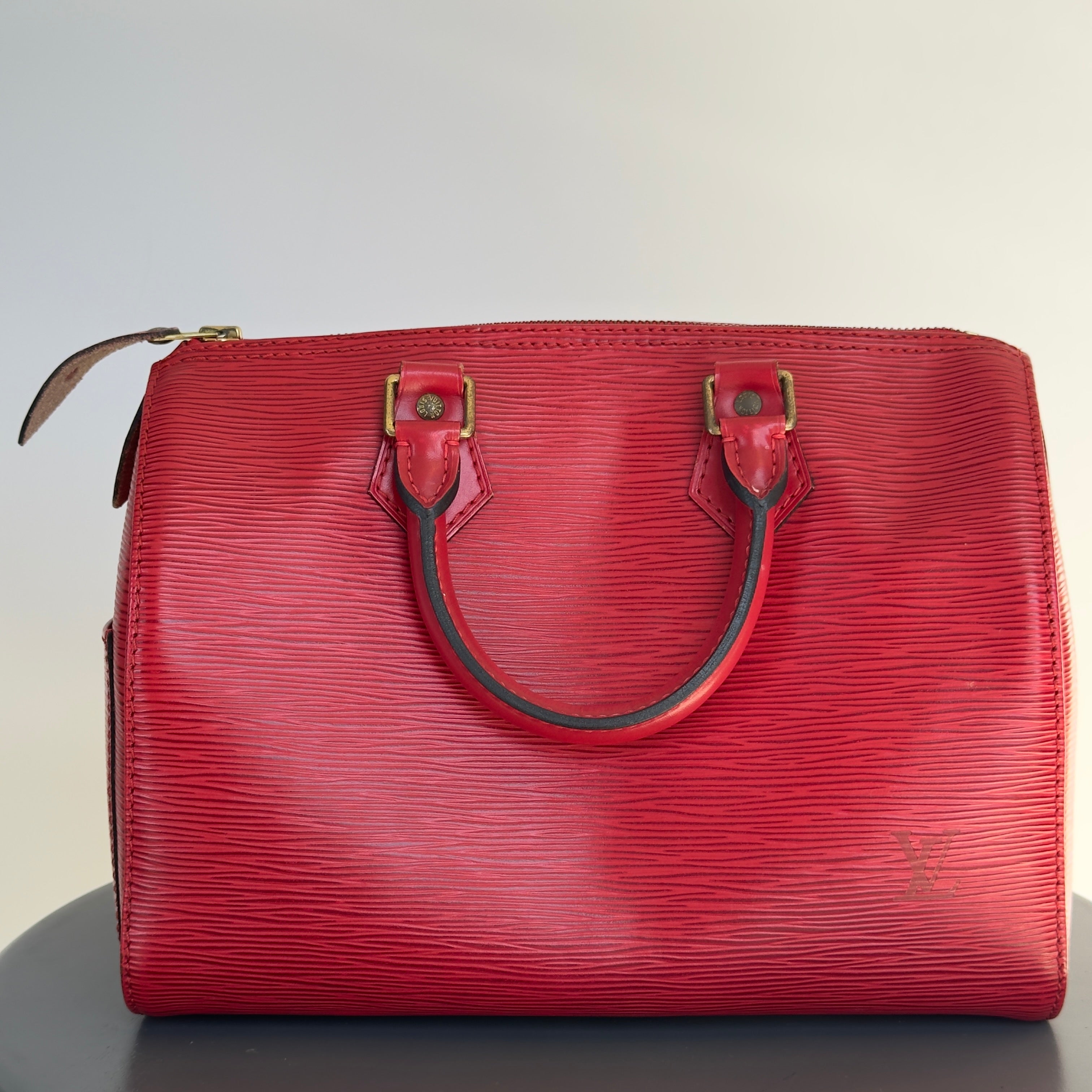 Louis Vuitton Red Epi Speedy 30