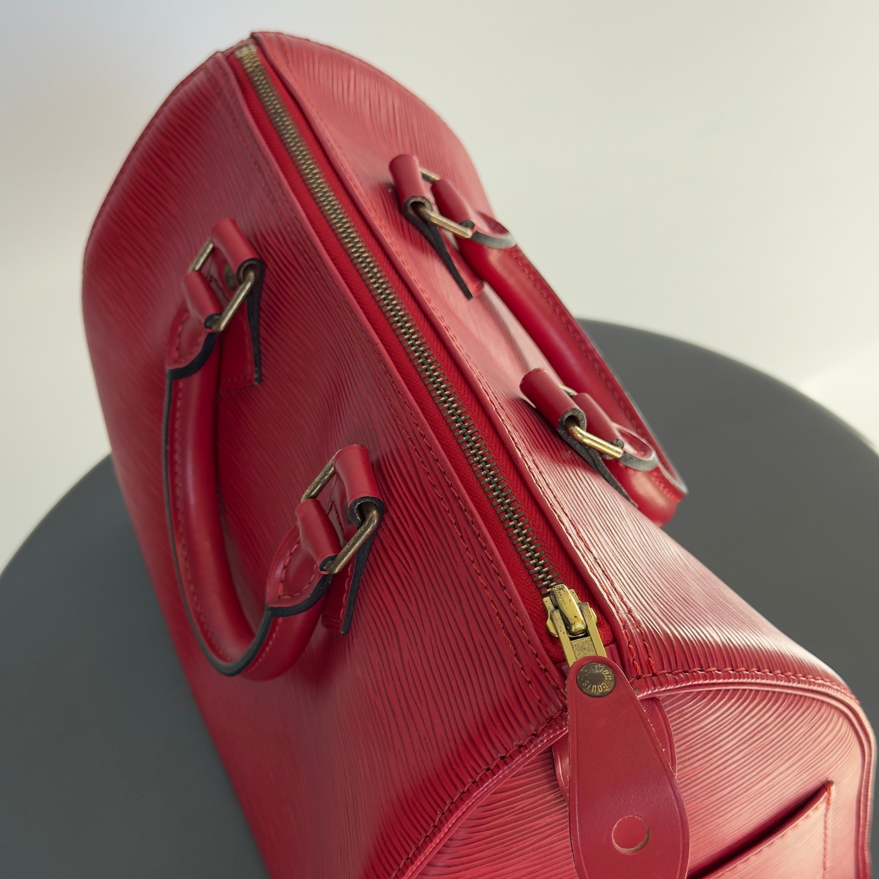 Louis Vuitton Red Epi Speedy 30