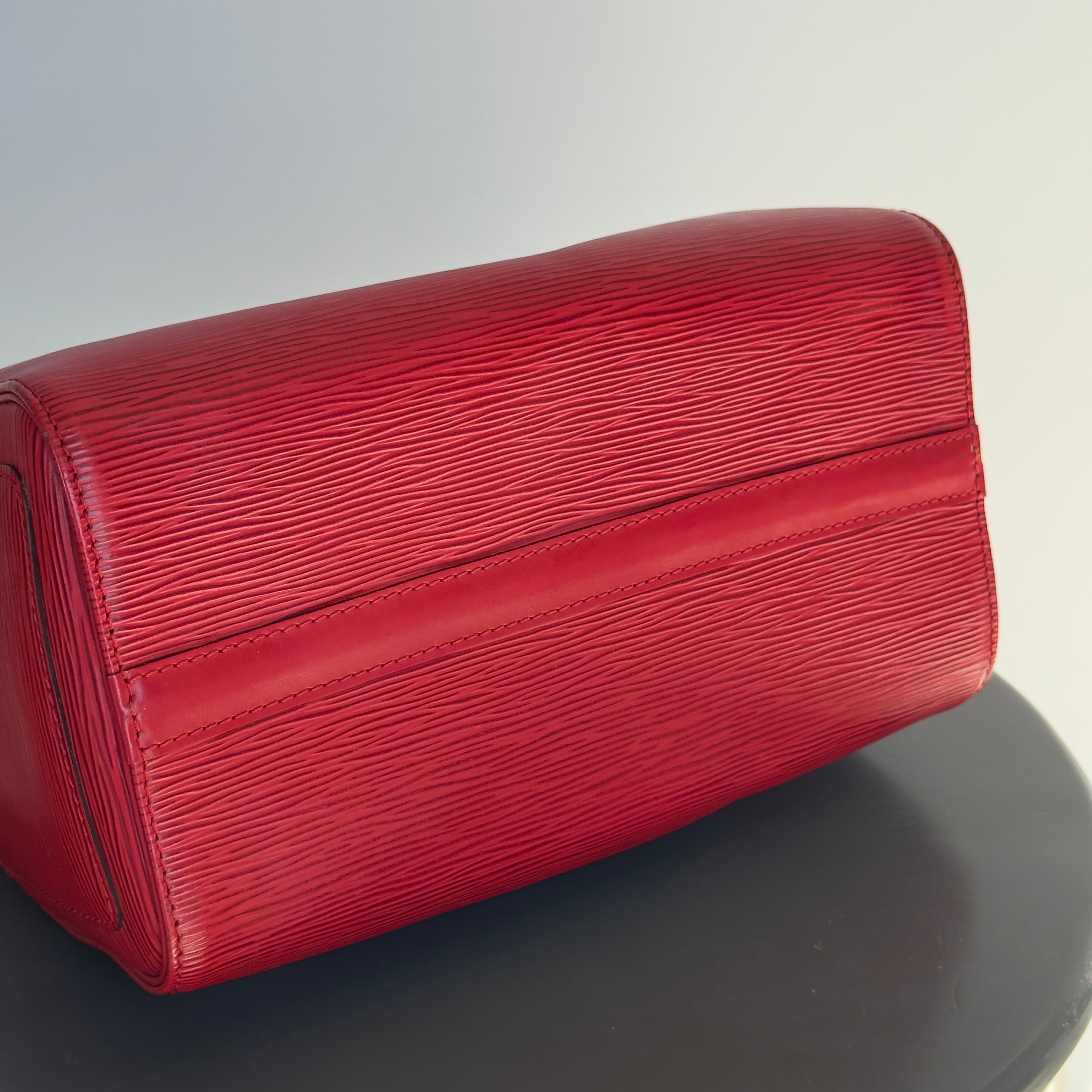 Louis Vuitton Red Epi Speedy 30