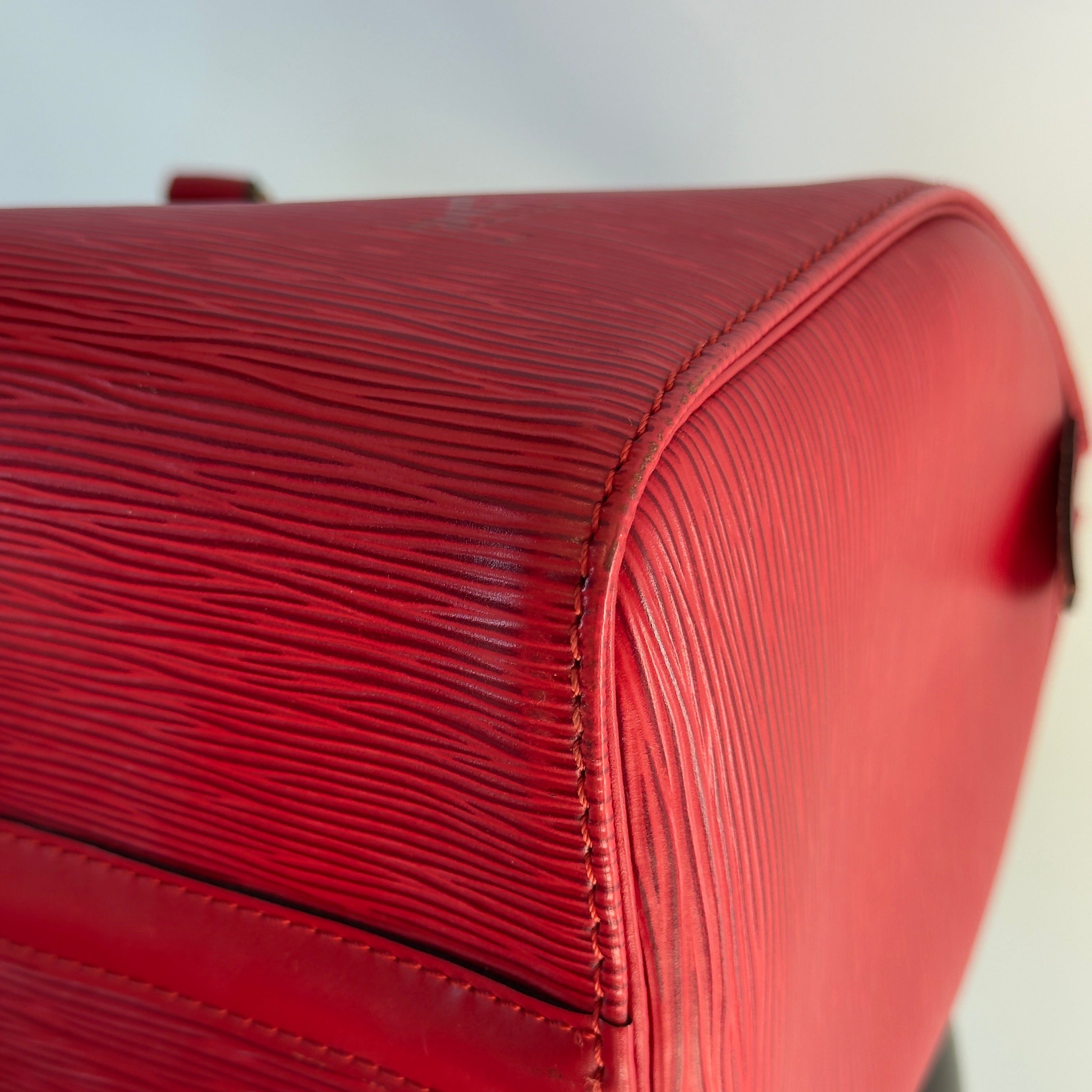 Louis Vuitton Red Epi Speedy 30