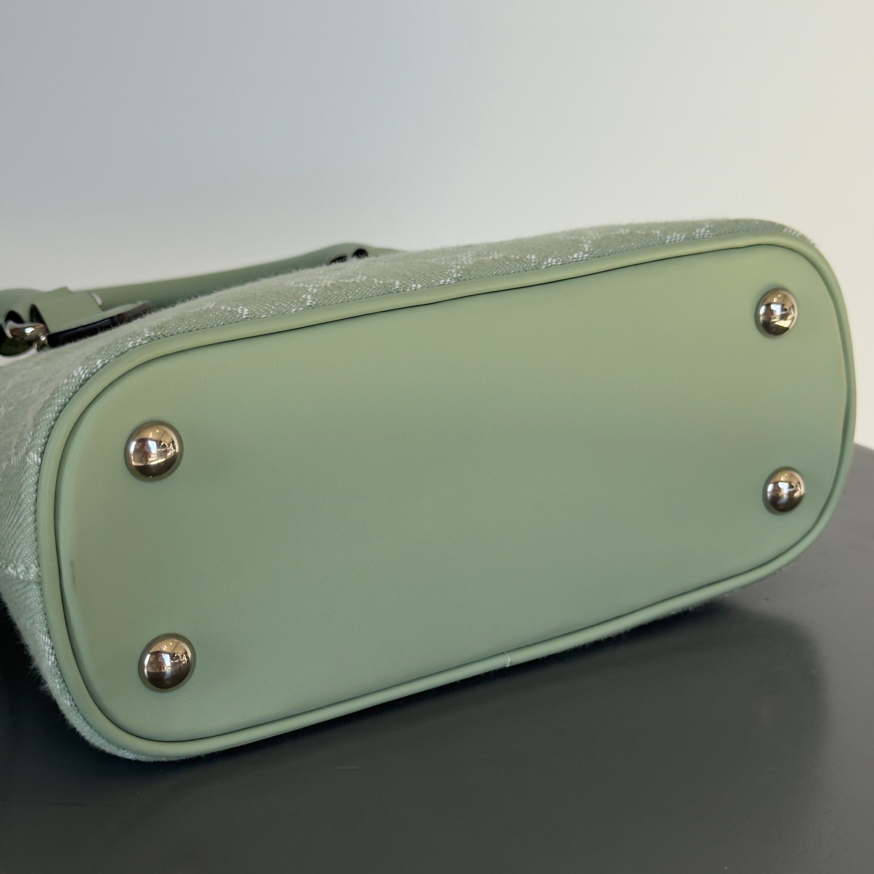 Gucci Denim GG Monogram Calfskin Mini Ophidia Top Handle