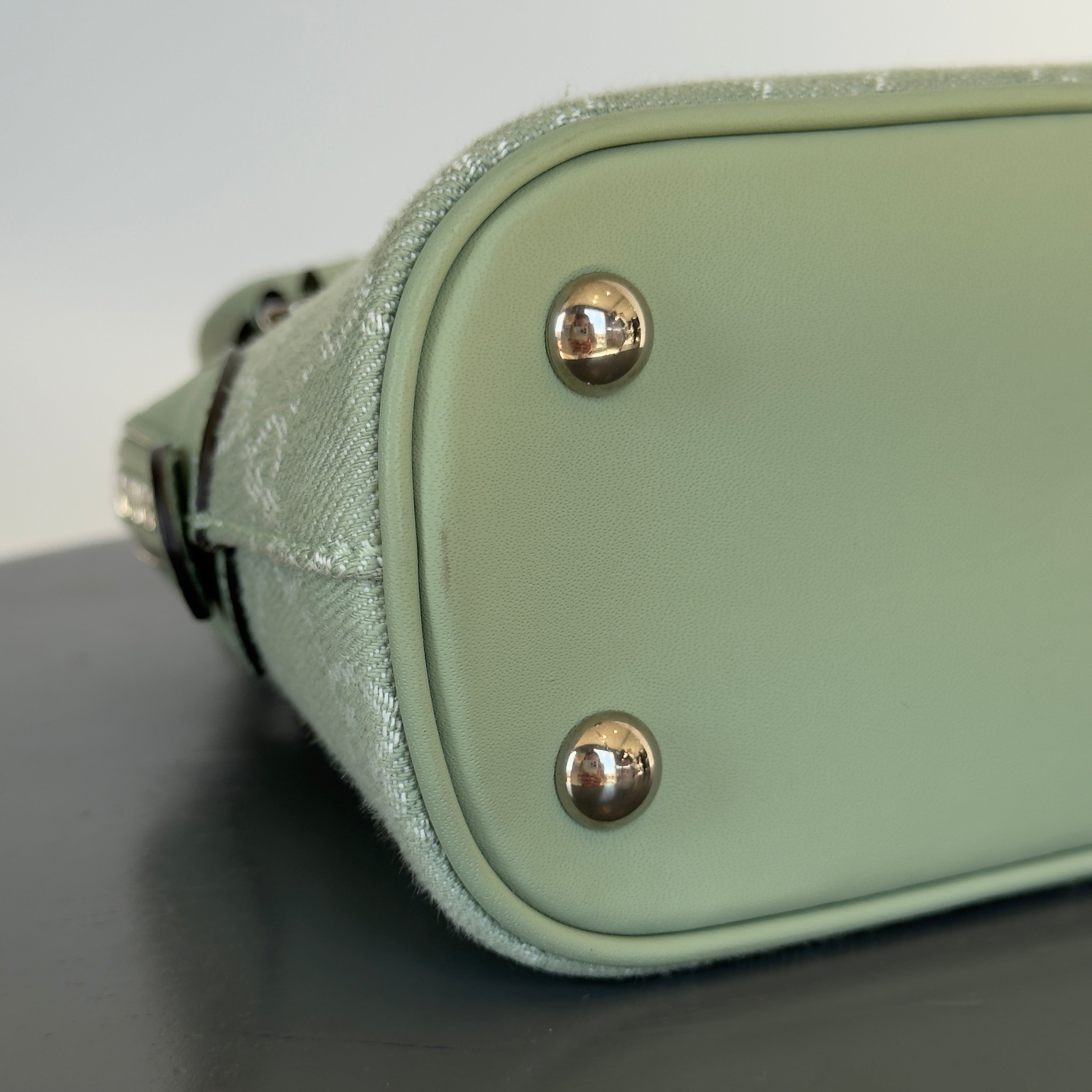 Gucci Denim GG Monogram Calfskin Mini Ophidia Top Handle