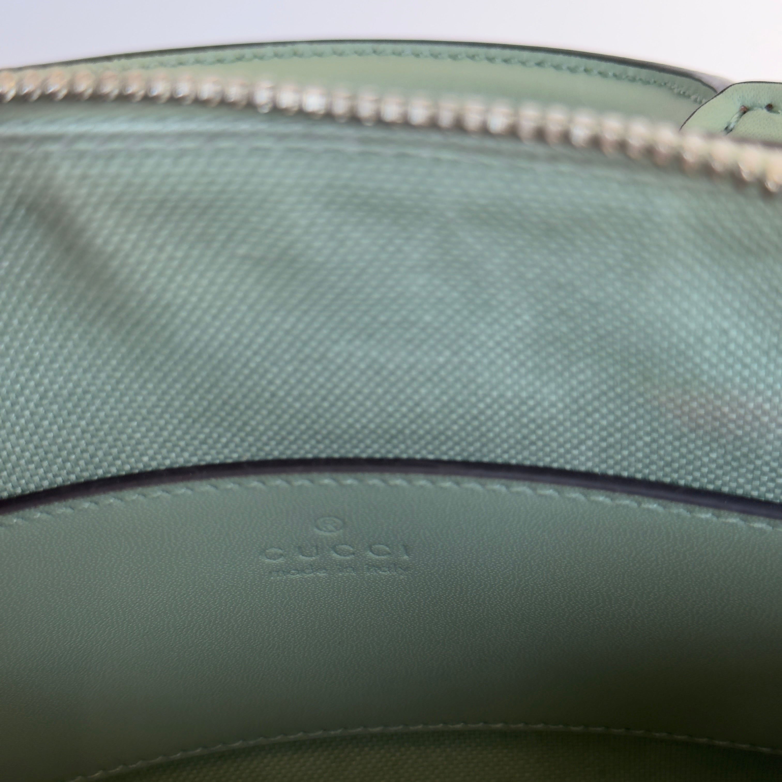 Gucci Denim GG Monogram Calfskin Mini Ophidia Top Handle