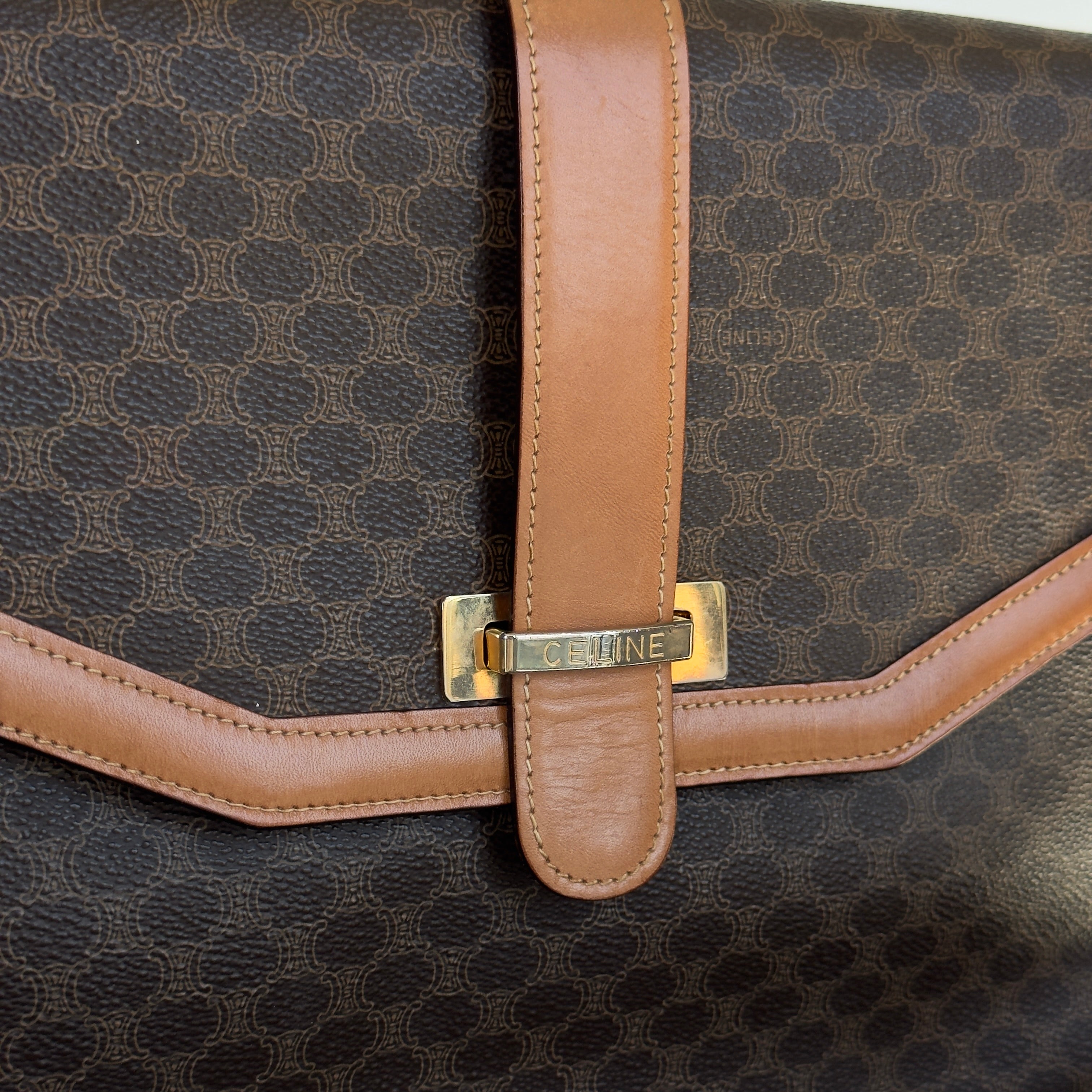 Celine Macadam Triomphe Crossbody Flap Bag