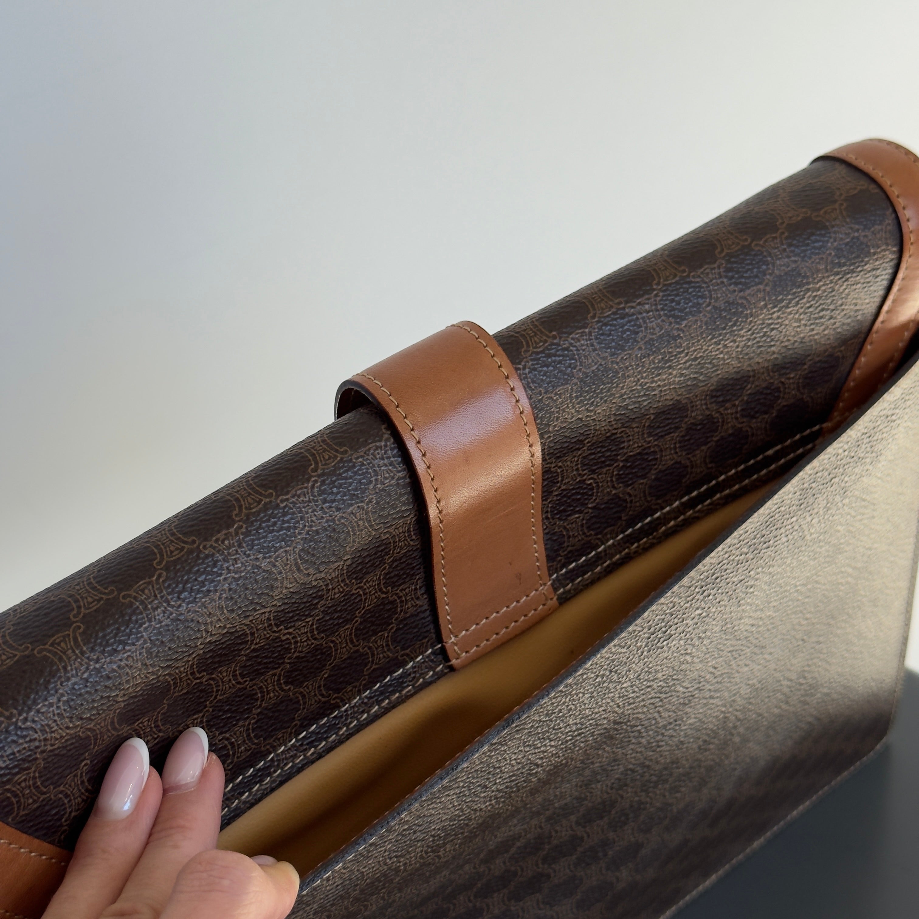 Celine Macadam Triomphe Crossbody Flap Bag