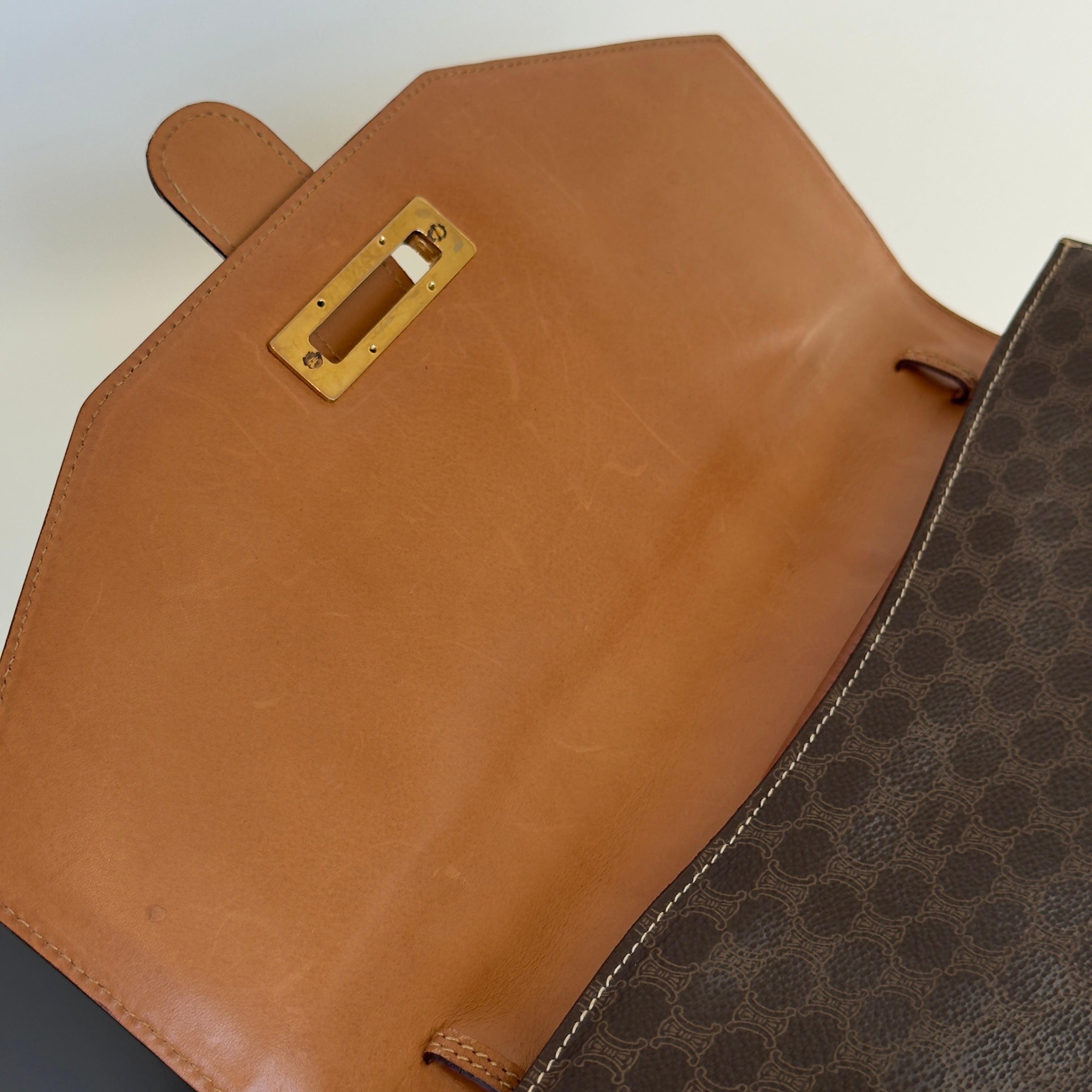 Celine Macadam Triomphe Crossbody Flap Bag