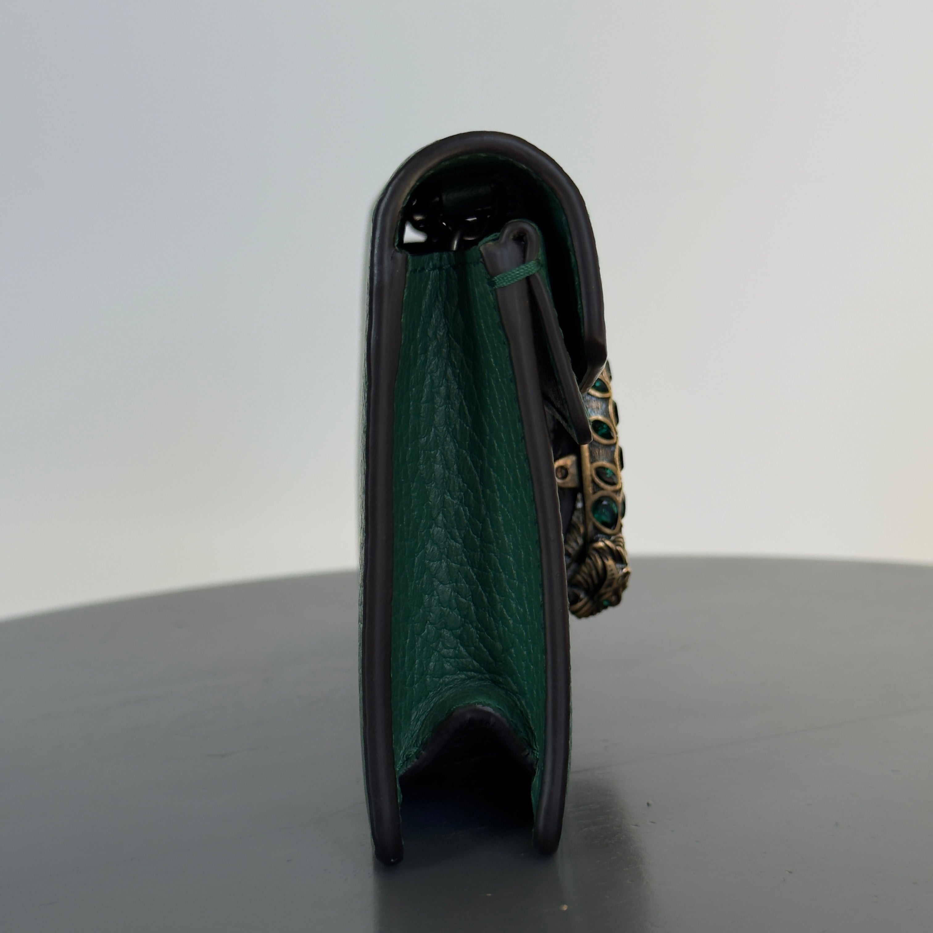 Gucci Dollar Green Calfskin Super Mini Dionysus Crossbody Bag