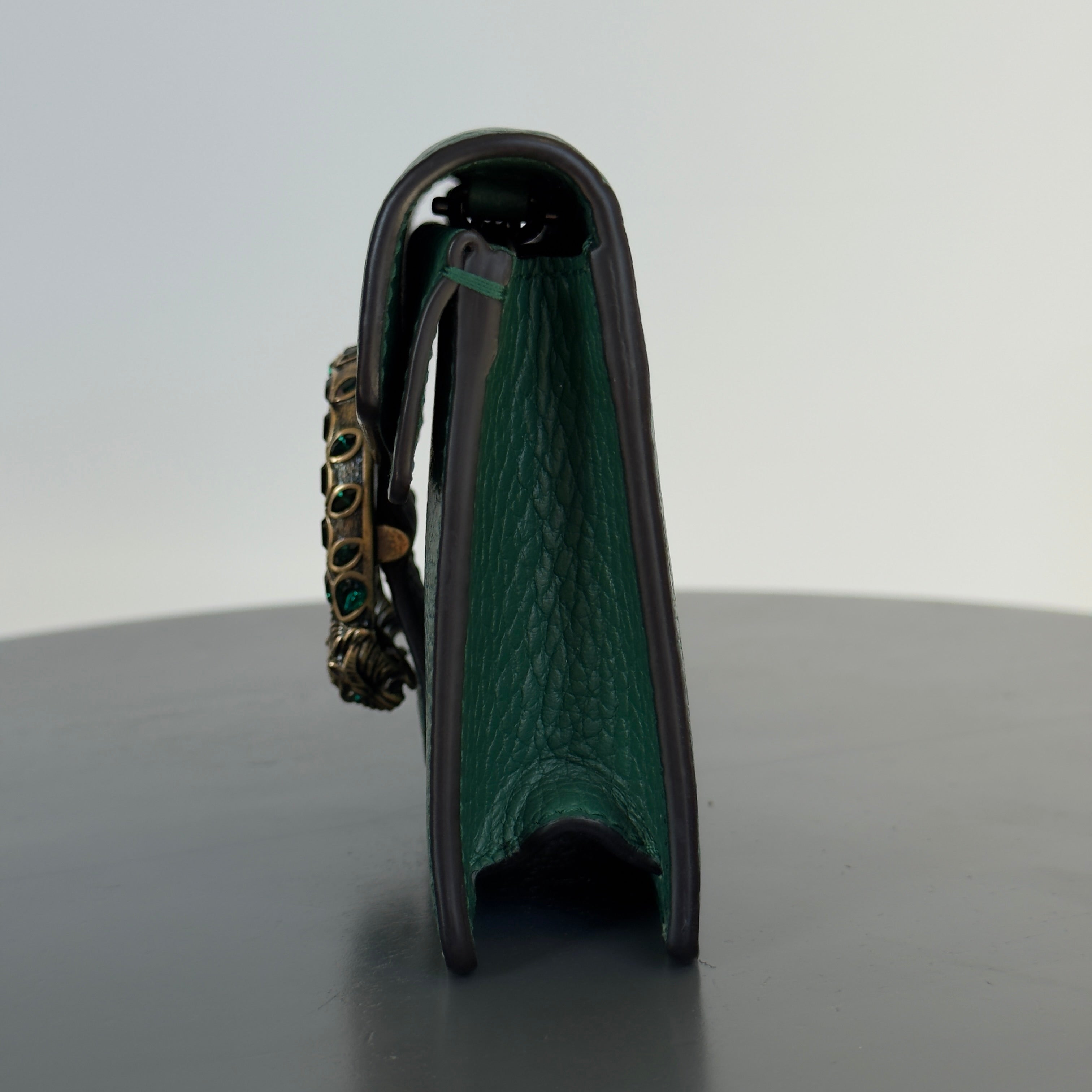 Gucci Dollar Green Calfskin Super Mini Dionysus Crossbody Bag