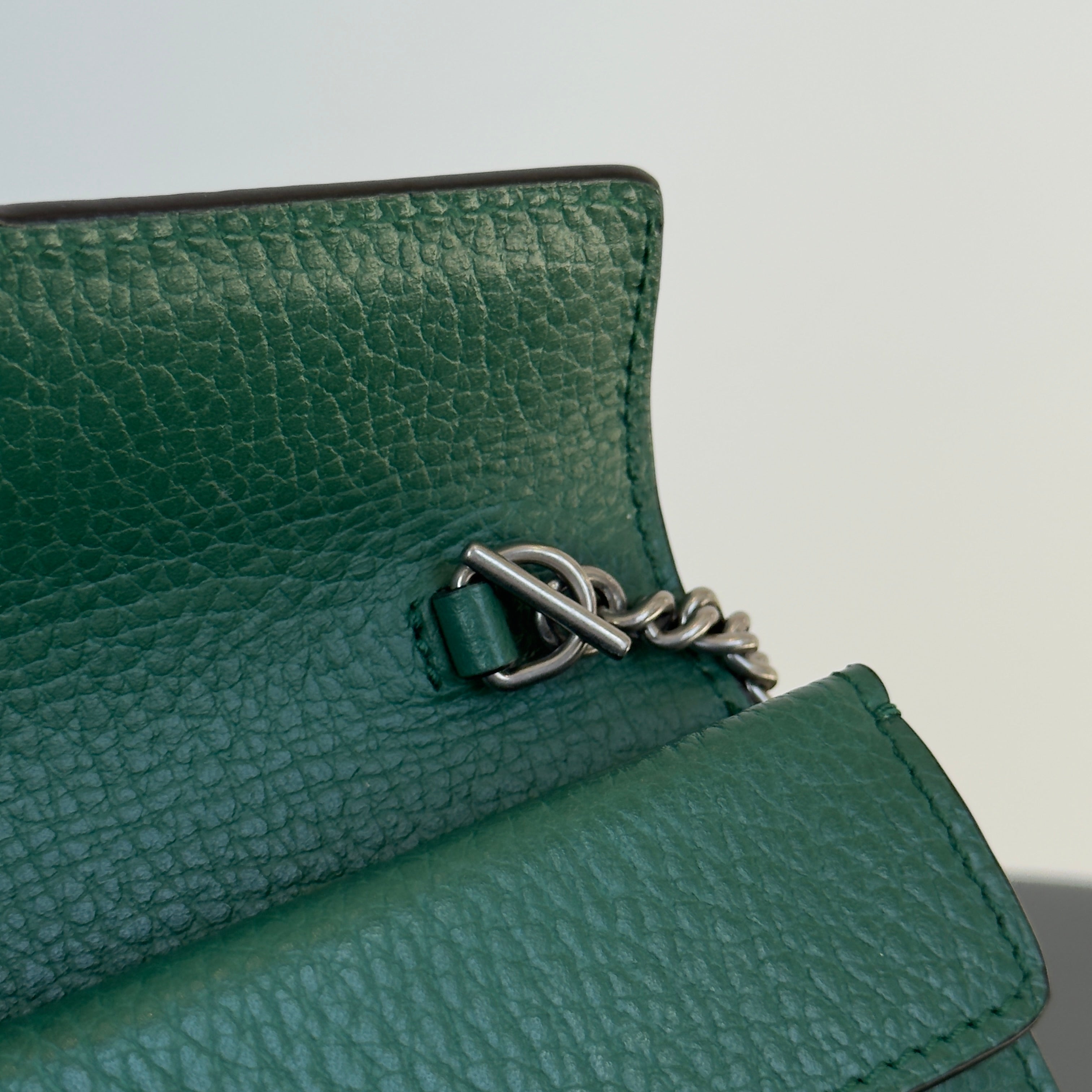 Gucci Dollar Green Calfskin Super Mini Dionysus Crossbody Bag