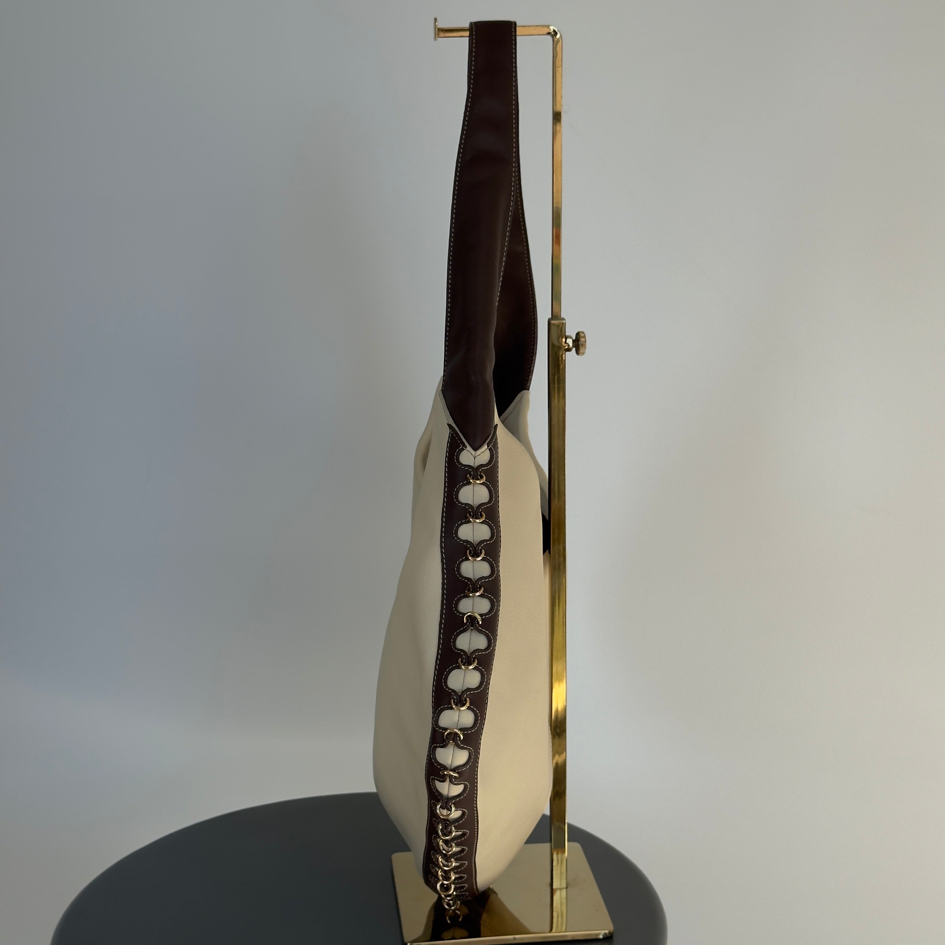 Loewe Half Moon Hobo Bag Cream Leather