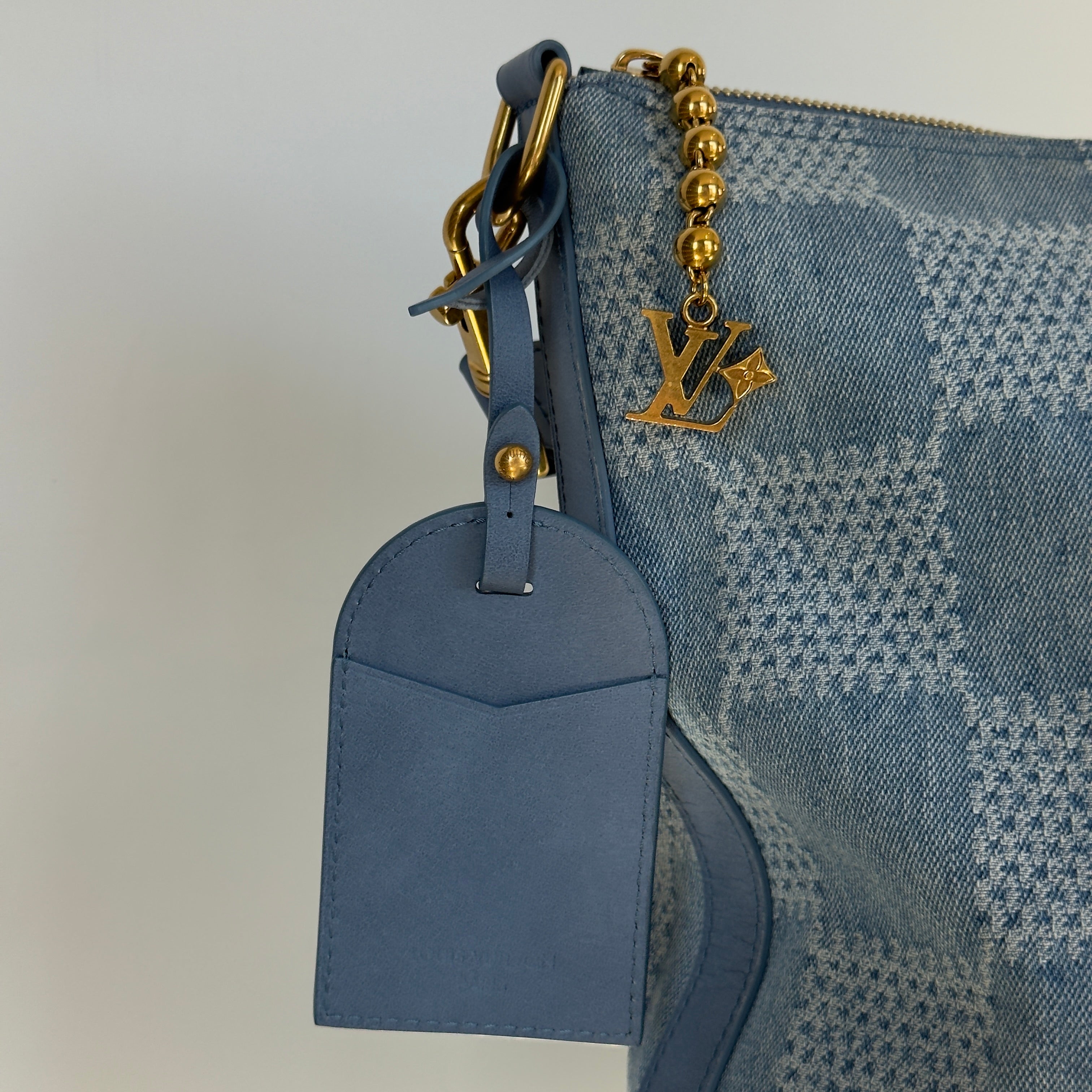Louis Vuitton Denim Damier Vagabond Hobo Bag
